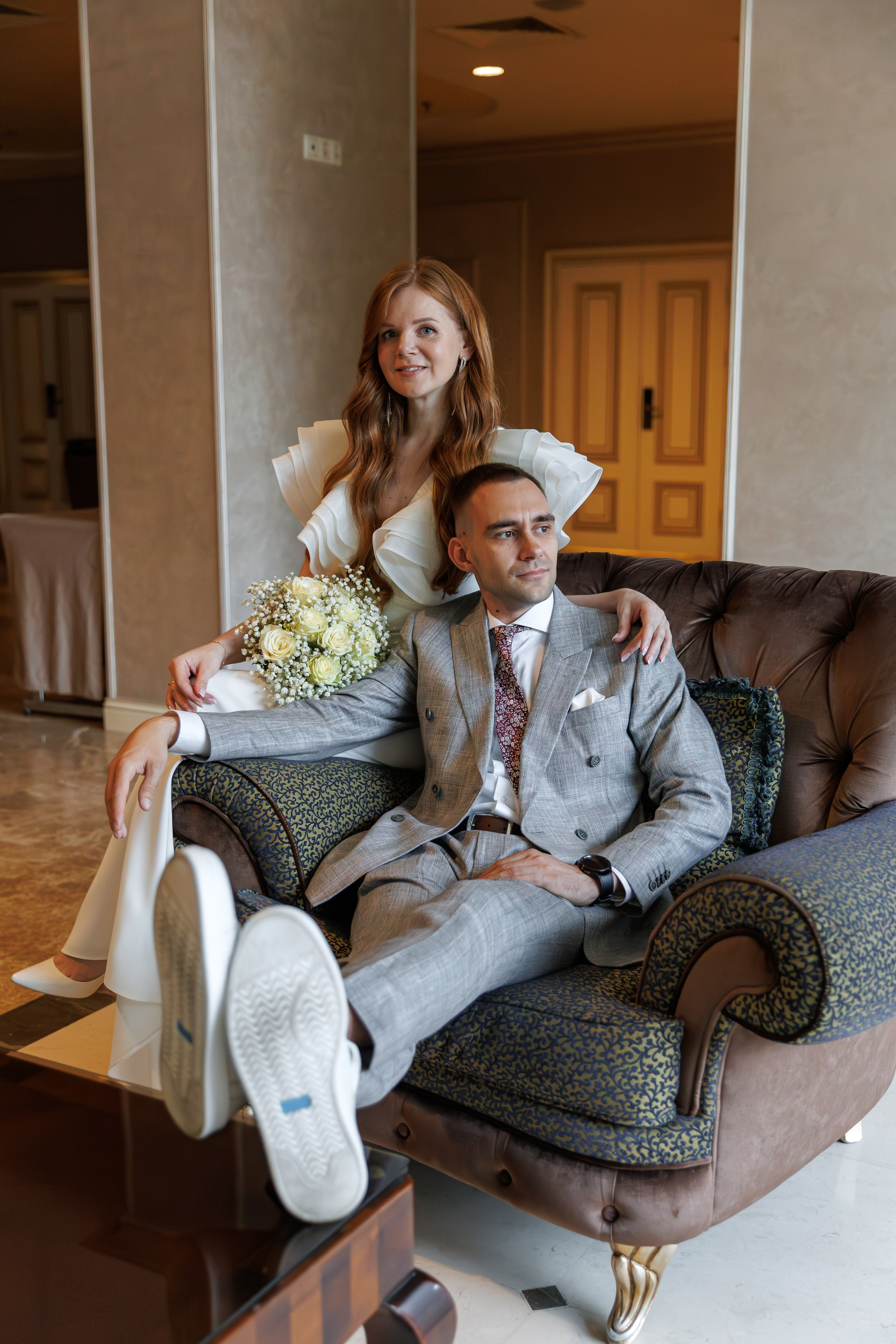 Свадебная фотосессия и сборы в отеле Милан (м. Домодедовская). Свадебный фотограф Москва и МО Сергей Киржаев