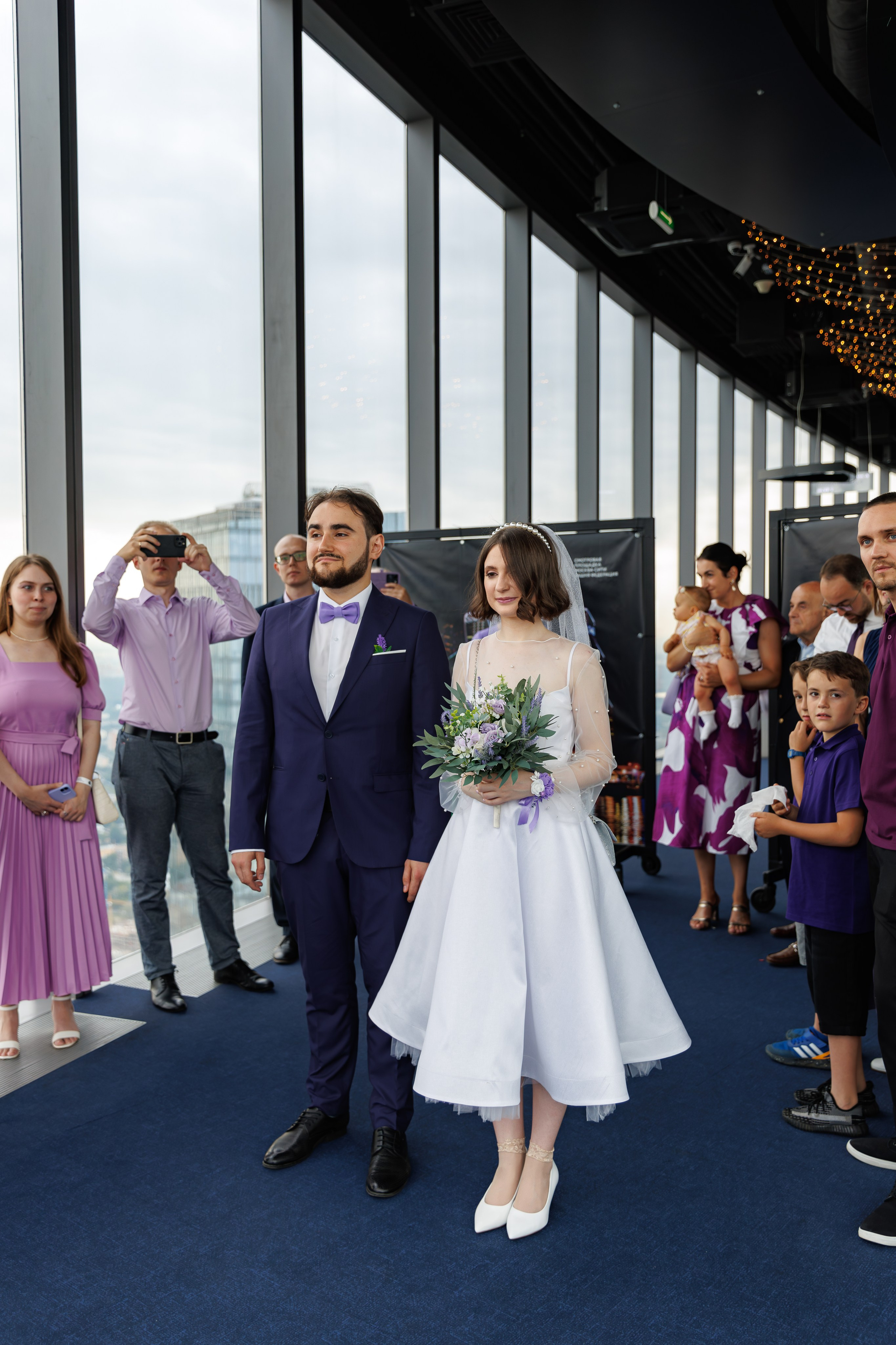Регистрация брака в Панорама 360 Москва-сити башня Федерация. Свадебный фотограф Москва и МО Сергей Киржаев