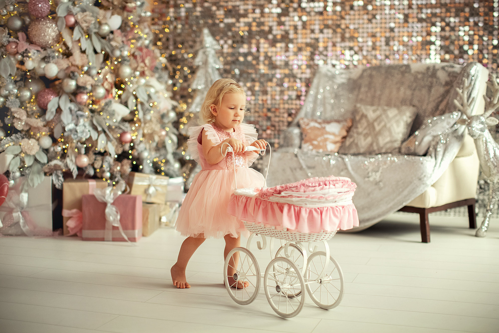 Зефирная новогодняя фотосессия трех принцесс. Tatyana Nadezhdina Family photographer