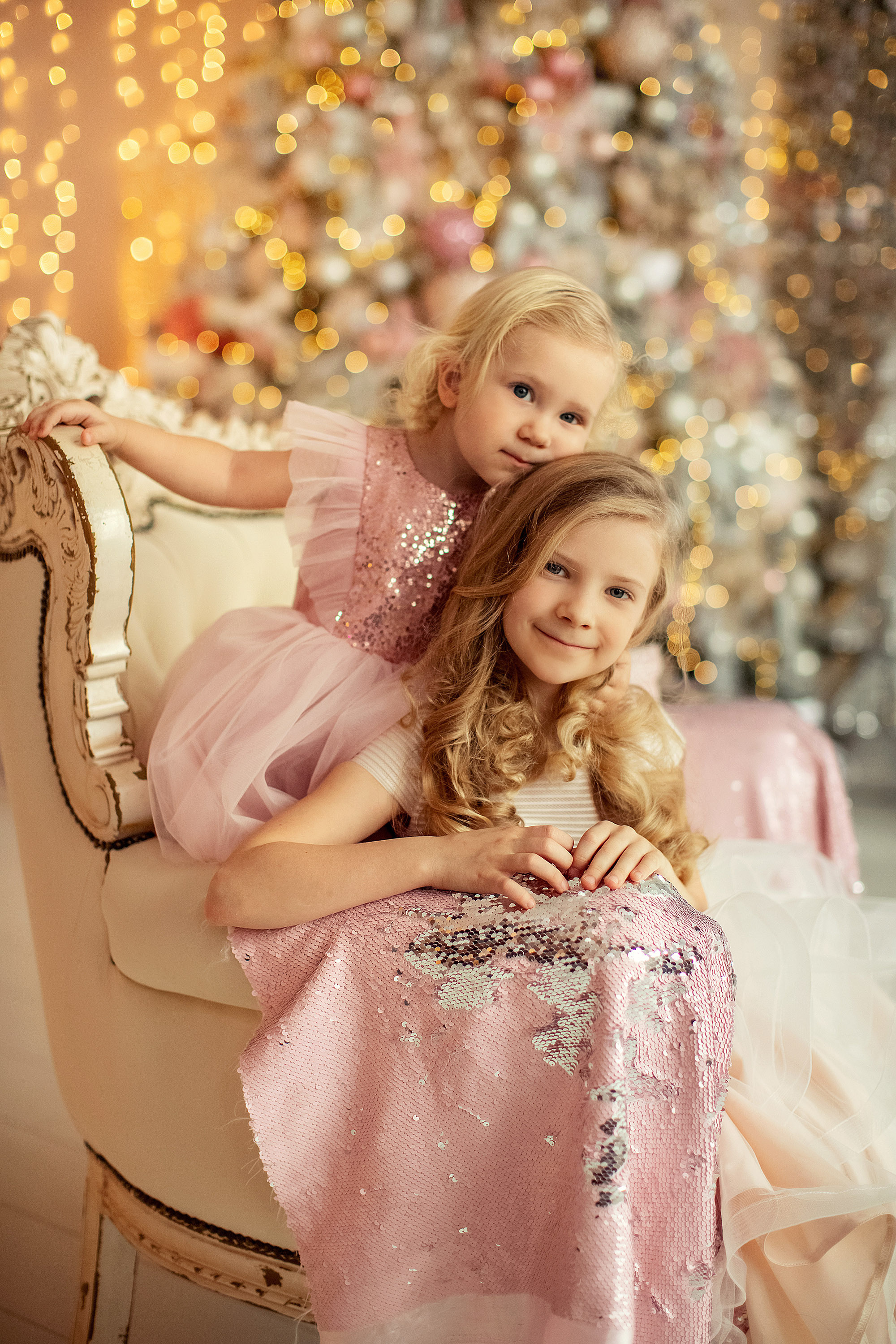 Зефирная новогодняя фотосессия трех принцесс. Tatyana Nadezhdina Family photographer