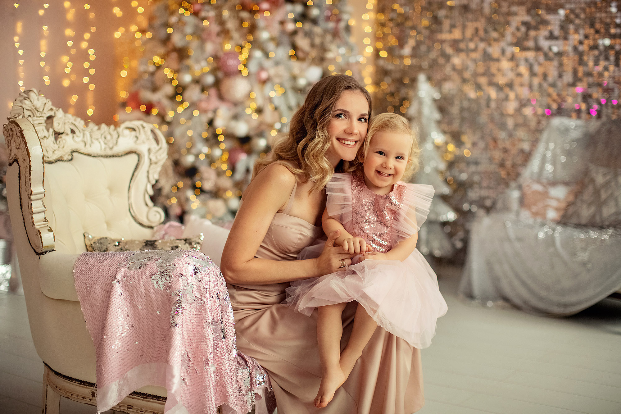 Зефирная новогодняя фотосессия трех принцесс. Tatyana Nadezhdina Family photographer