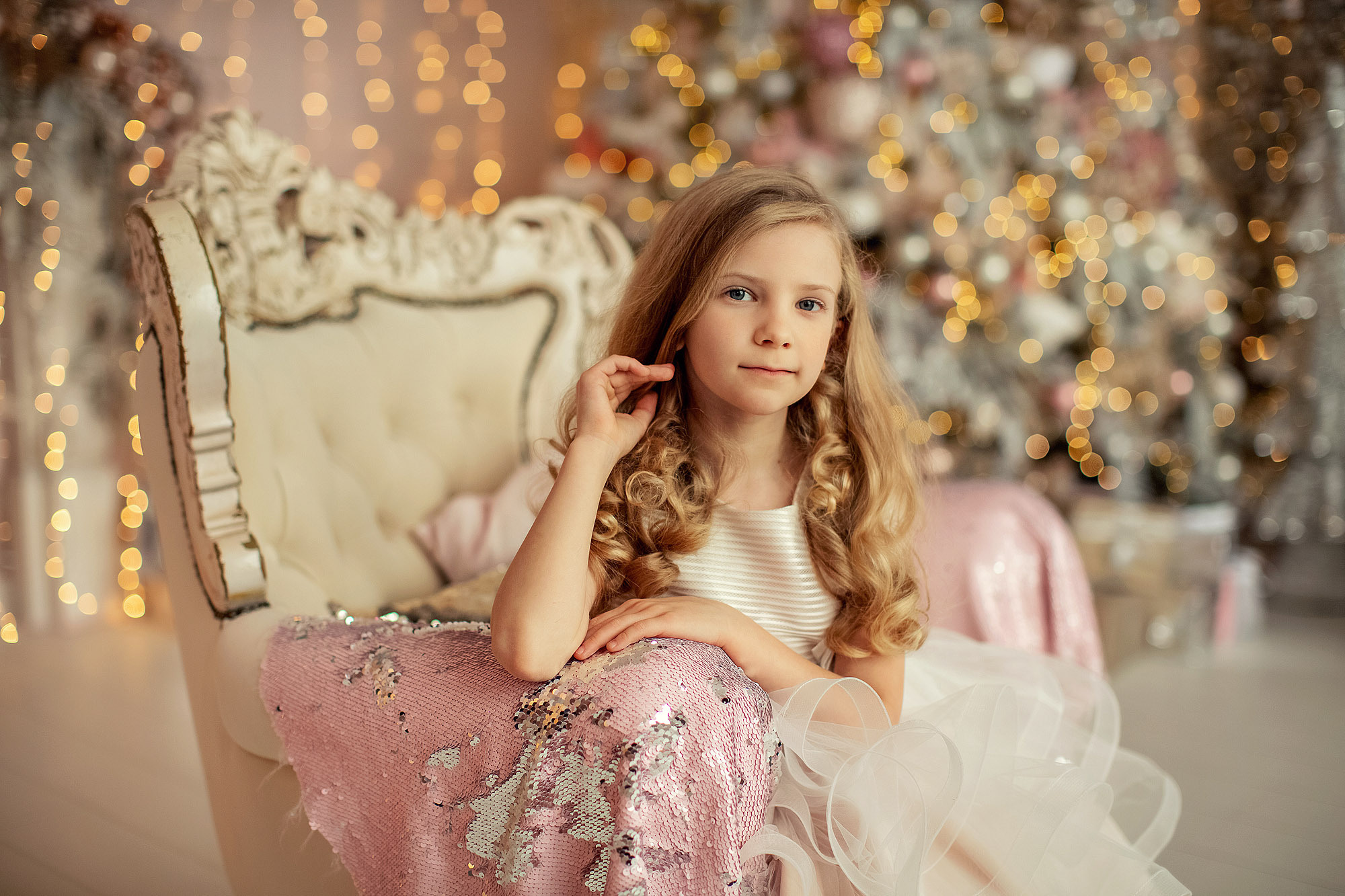 Зефирная новогодняя фотосессия трех принцесс. Tatyana Nadezhdina Family photographer
