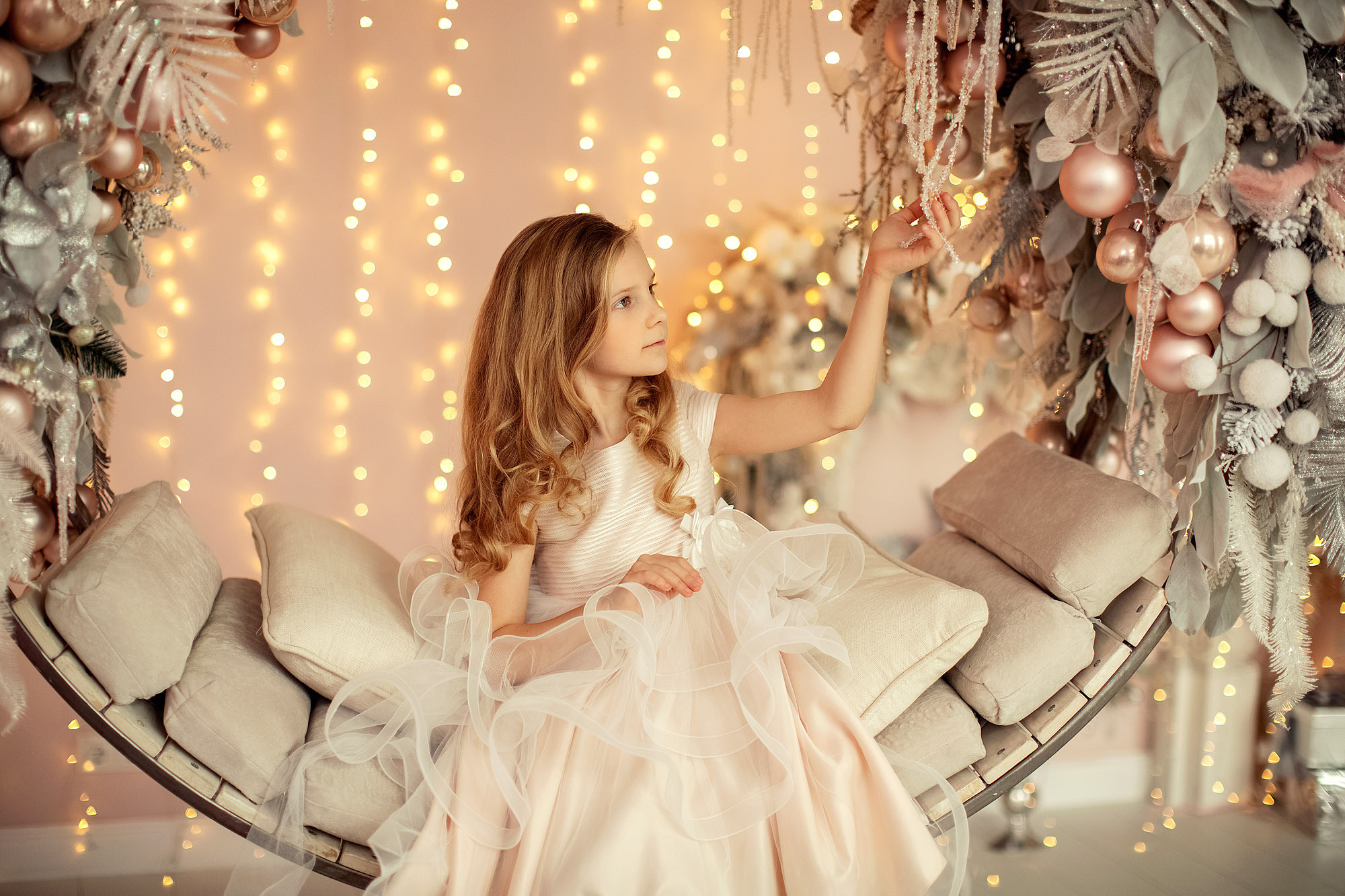 Зефирная новогодняя фотосессия трех принцесс. Tatyana Nadezhdina Family photographer