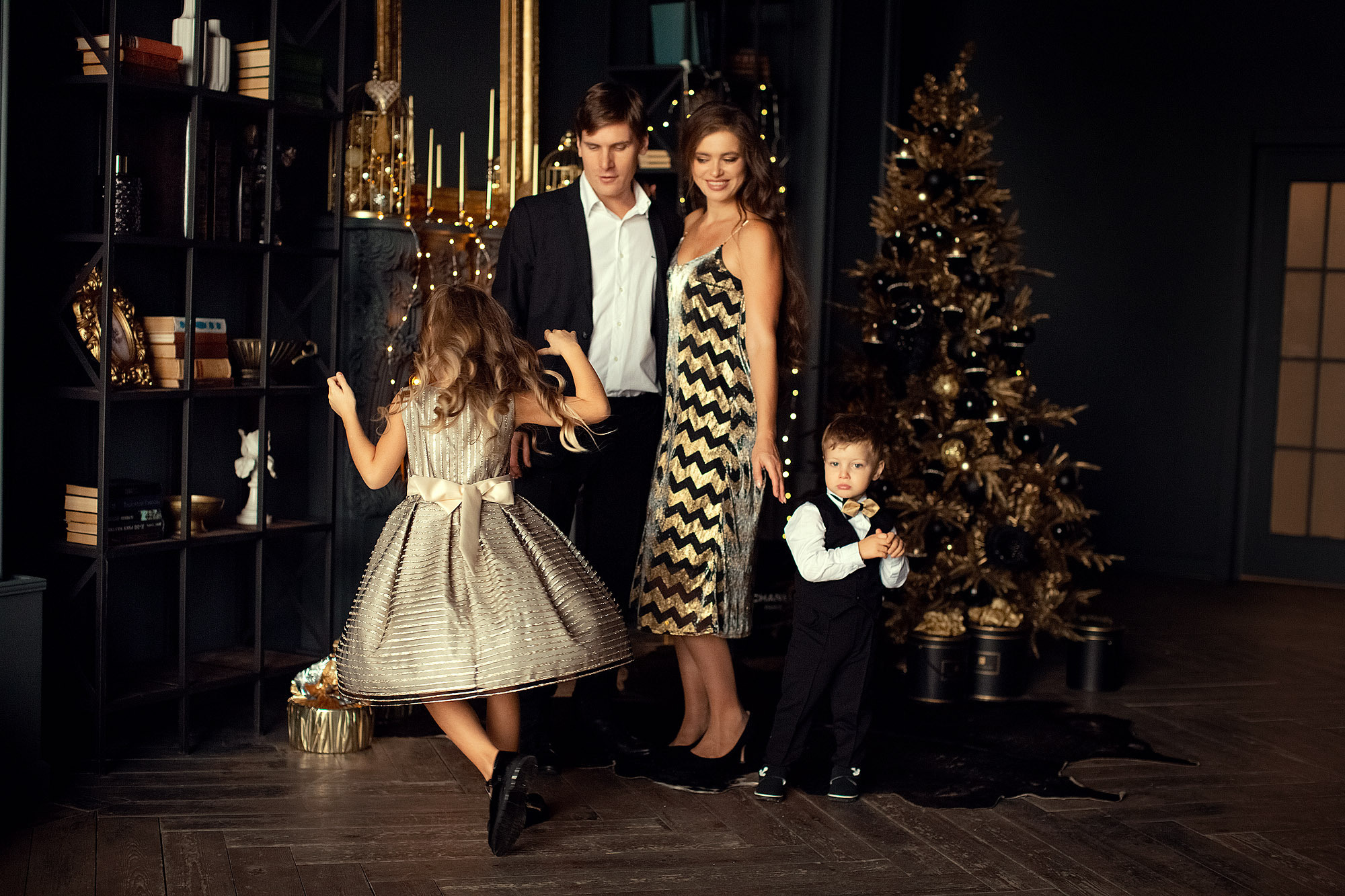 Новогодняя семейная фотосессия в студии. Tatyana Nadezhdina Family photographer