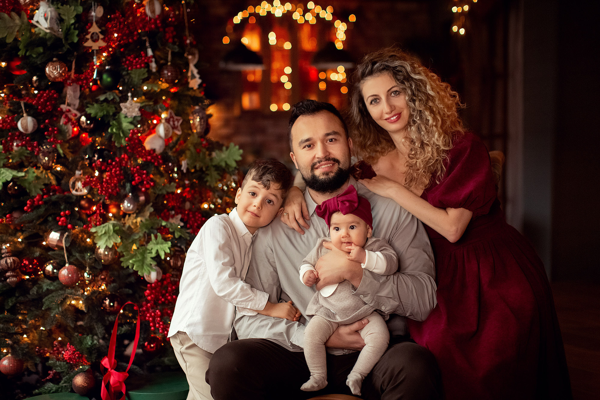 Новогодняя фотосессия в стиле загородного дома. Семейный фотограф Татьяна Надеждина | Москва, Московская область, Ярославль