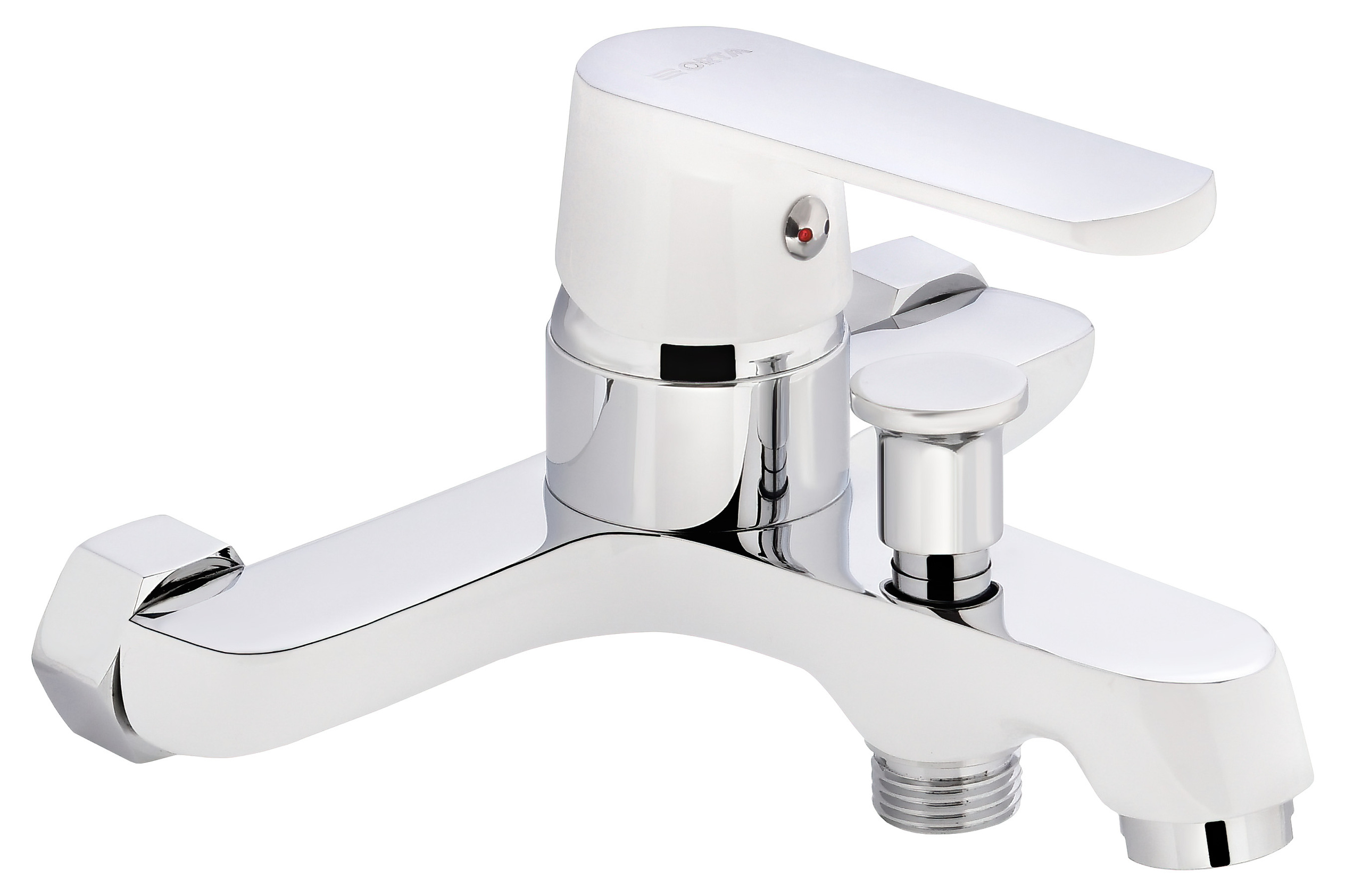 Смеситель белого цвета для ванной