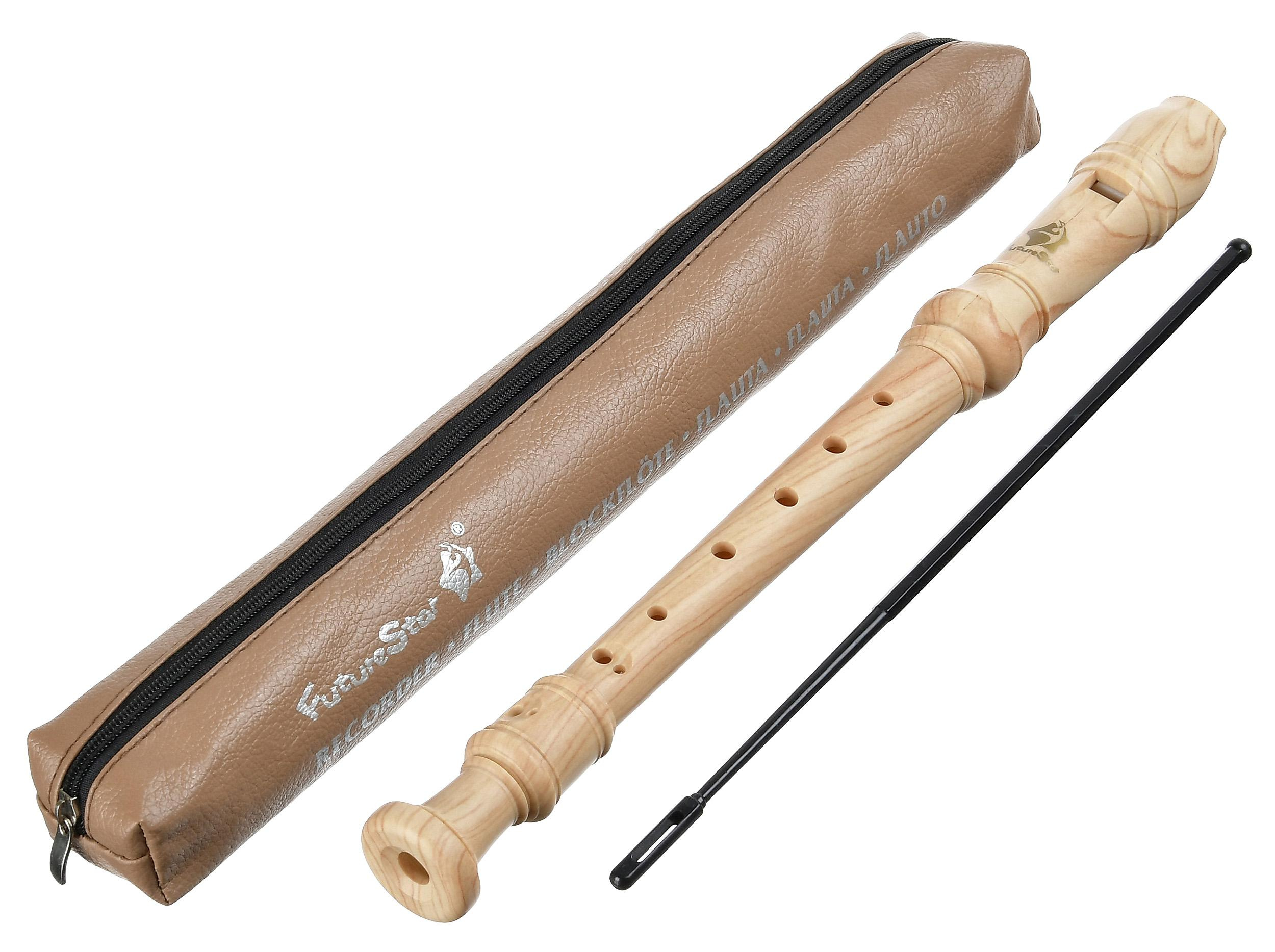 комплектация блокфлейты на белом фоне