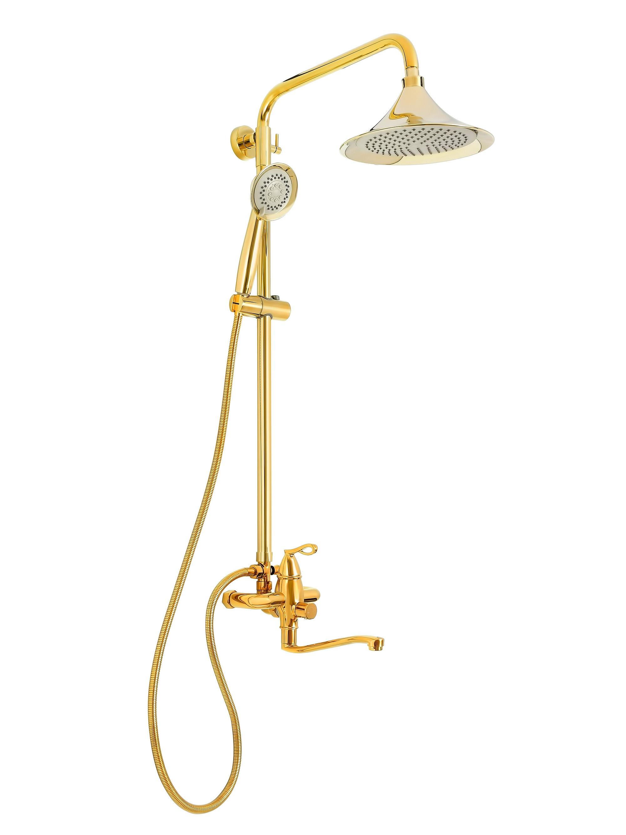 Душевая система позолоченная