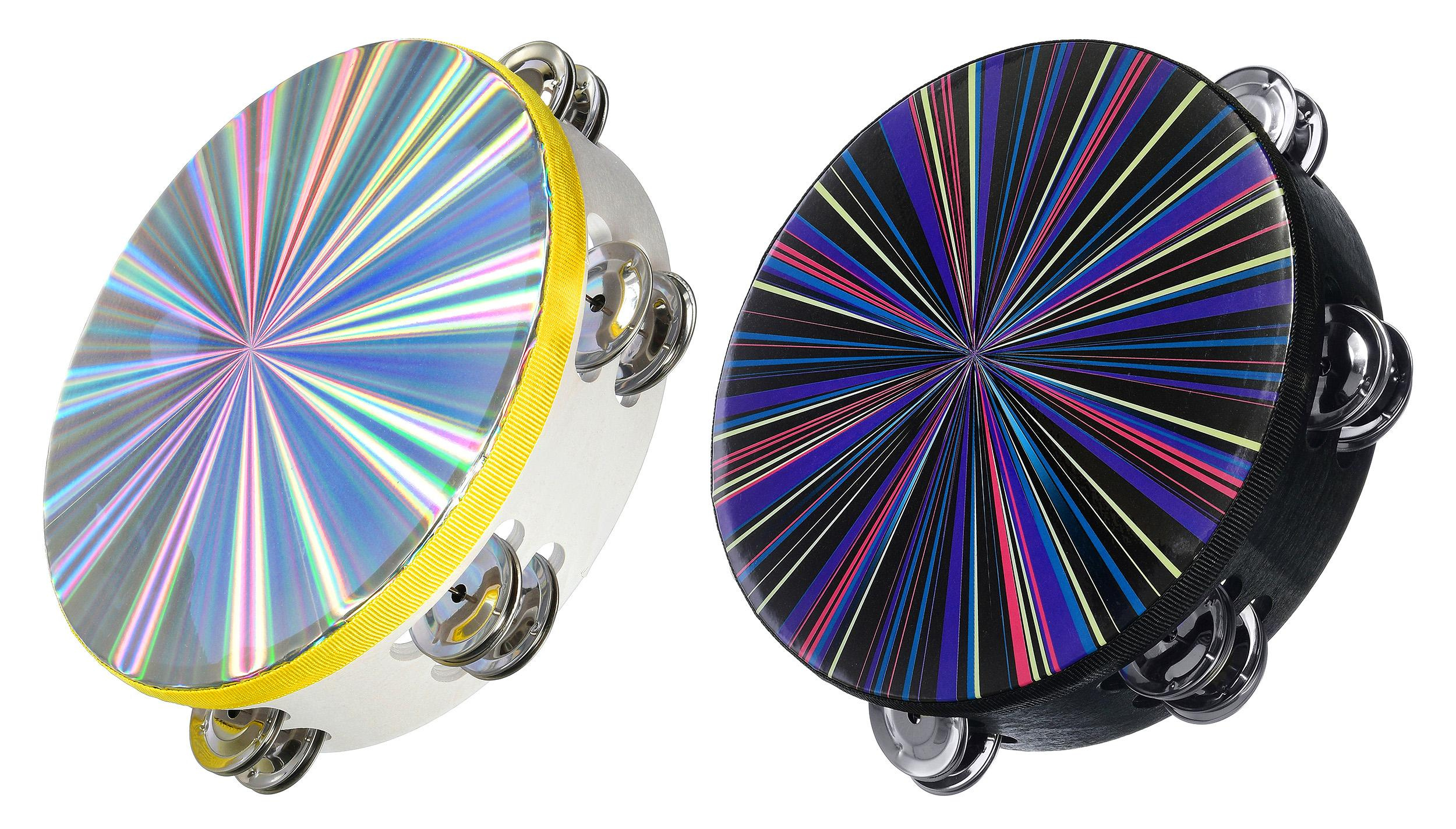 Цветные бубны на белом фоне