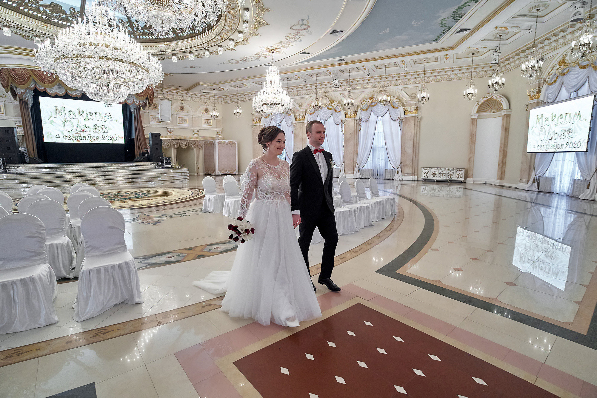 Молодожены на церемонии бракосочетания Дом Торжеств Сафиса Свадебный фотограф в Москве Сергей Гаварос gavaros.ru