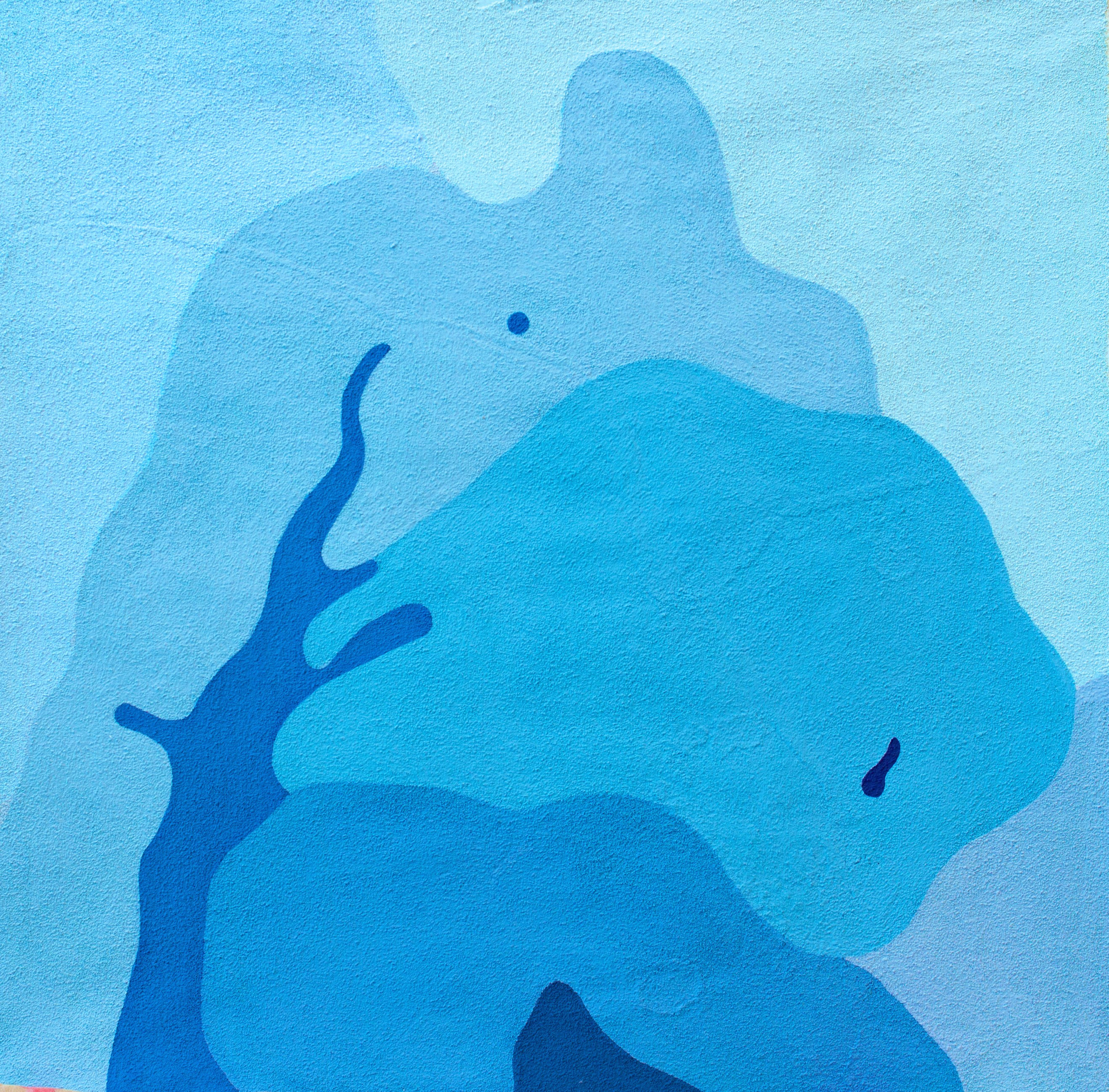 ДВАДЦАТАЯ бумага, манка, гуашь, колеровочная паста 50х50 см 2020 г 15.000 р