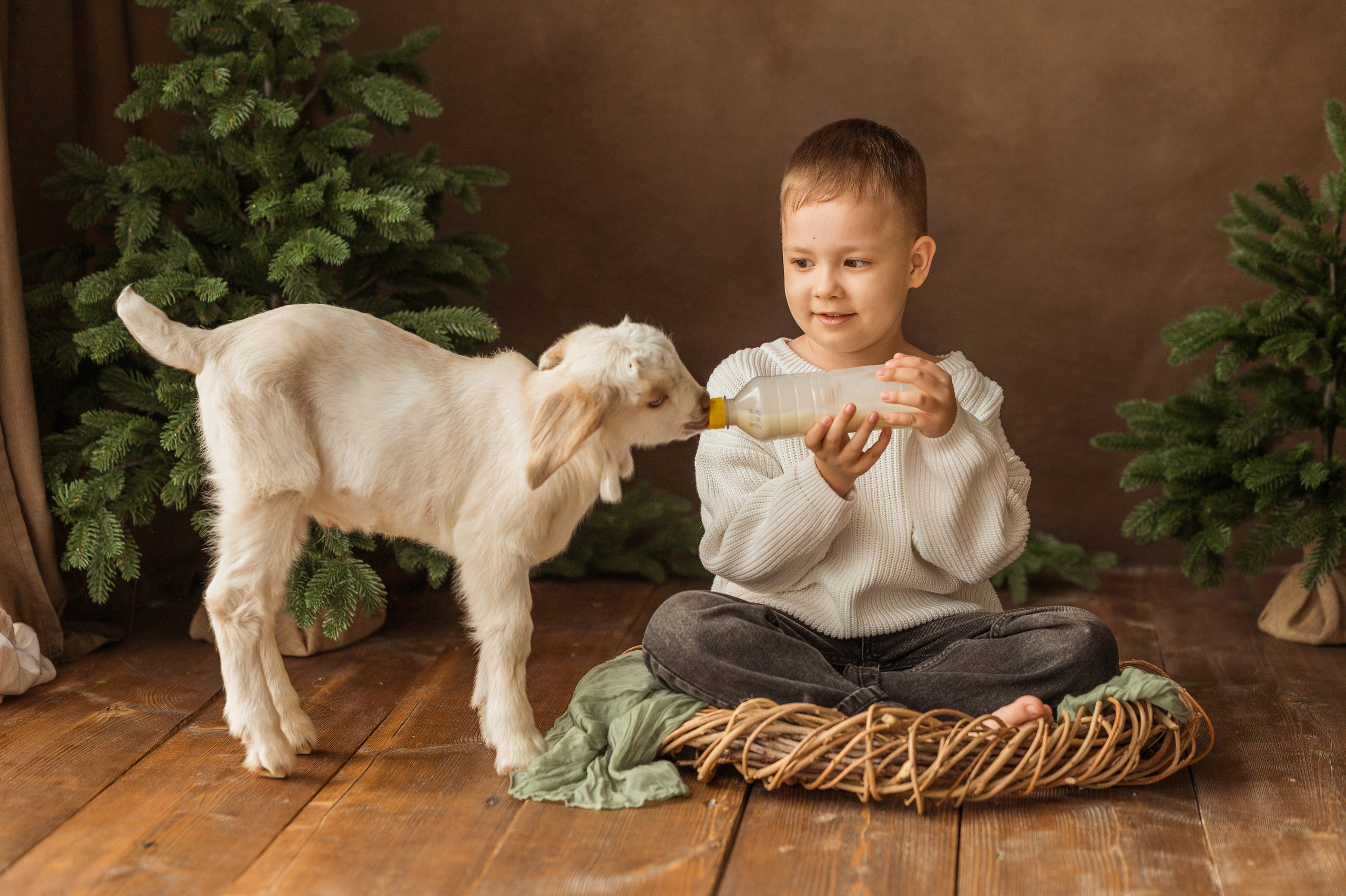 Данечка, Артем и козлик. Детский и семейный фотограф Ирина Гладких