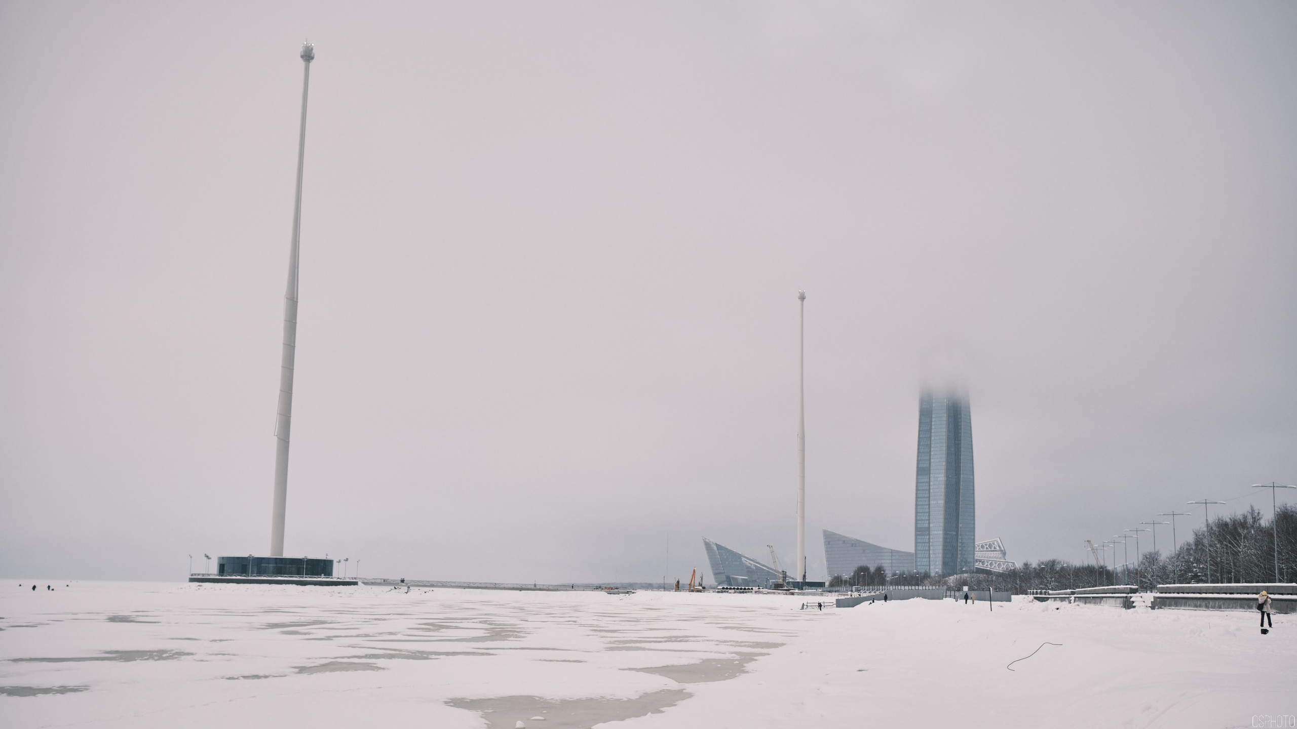 Снег и туман в Санкт-Петербурге. Фотографъ Сергѣевъ. Поймать мгновеніе