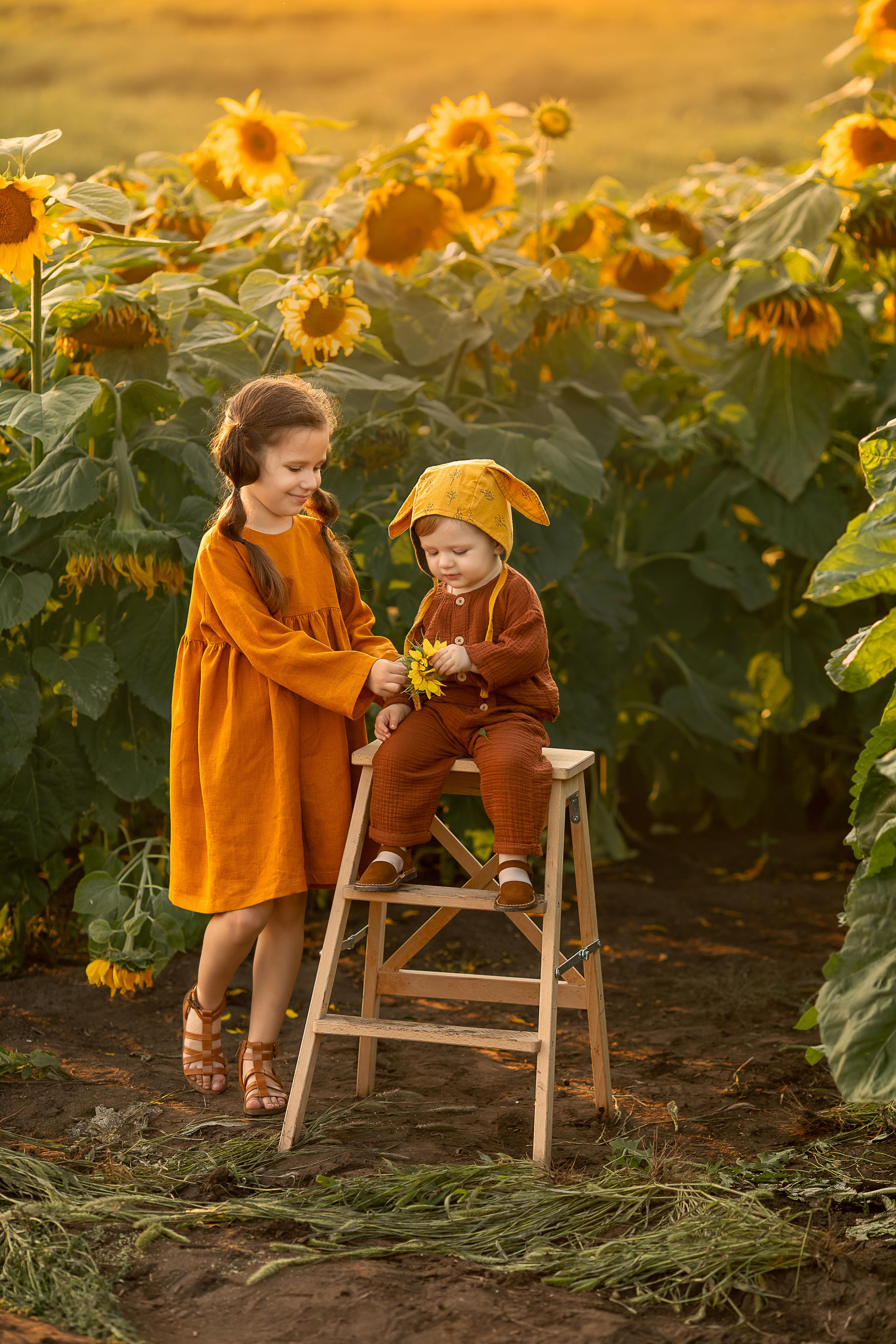 Солнечные цветы. Детский и семейный фотограф в Красноярске Елена Коровкина
