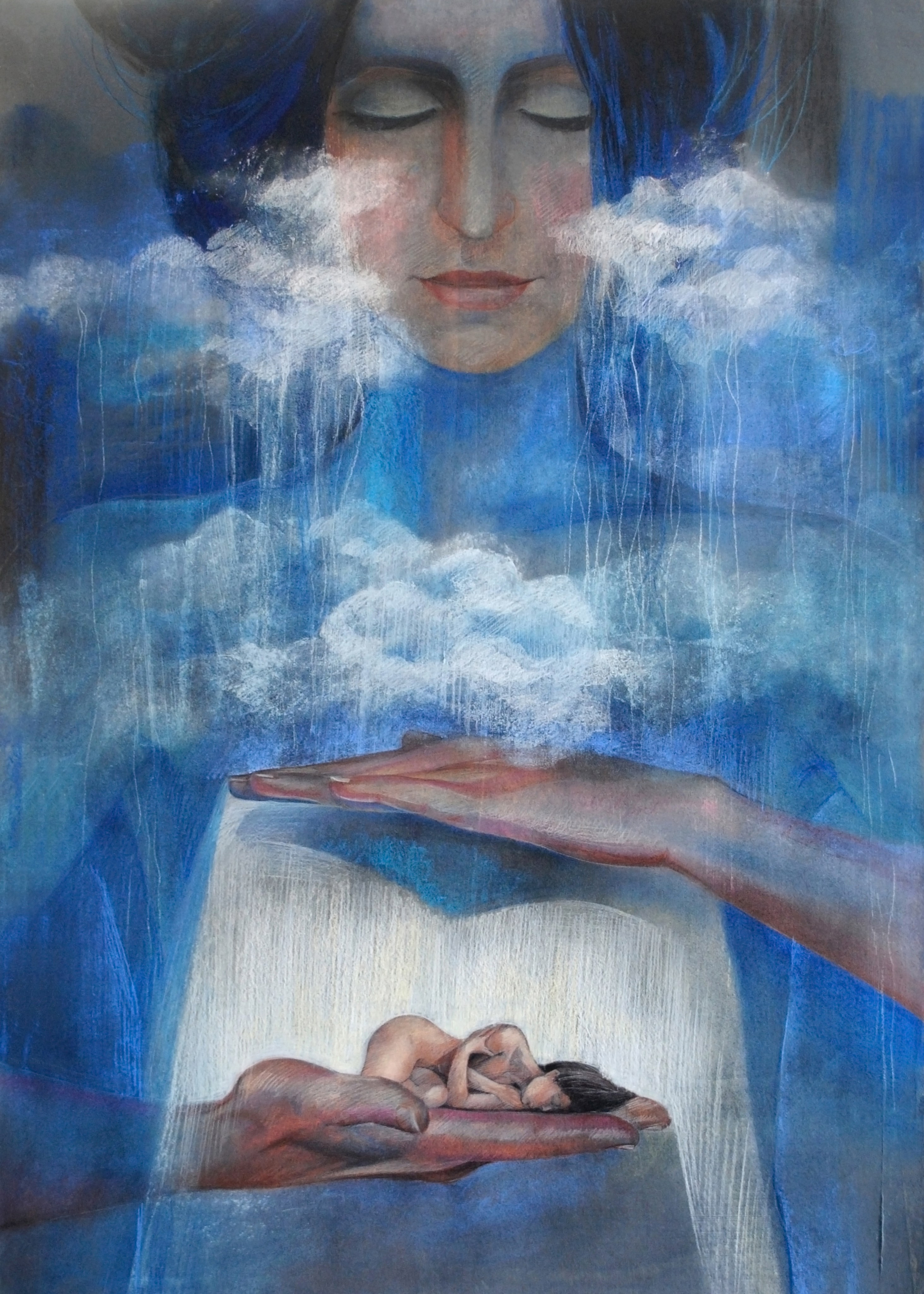 Картон, акрил, пастель 70x100