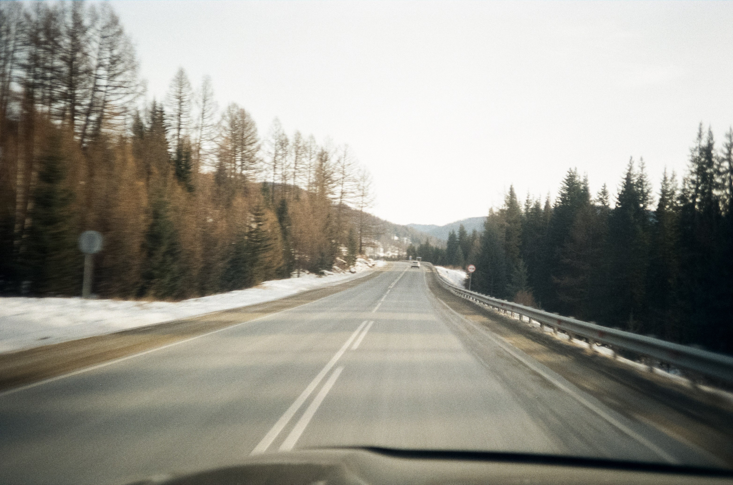 Семинский перевал, дорога из Land Cruser / 19 декабря 2023 года (-18℃)