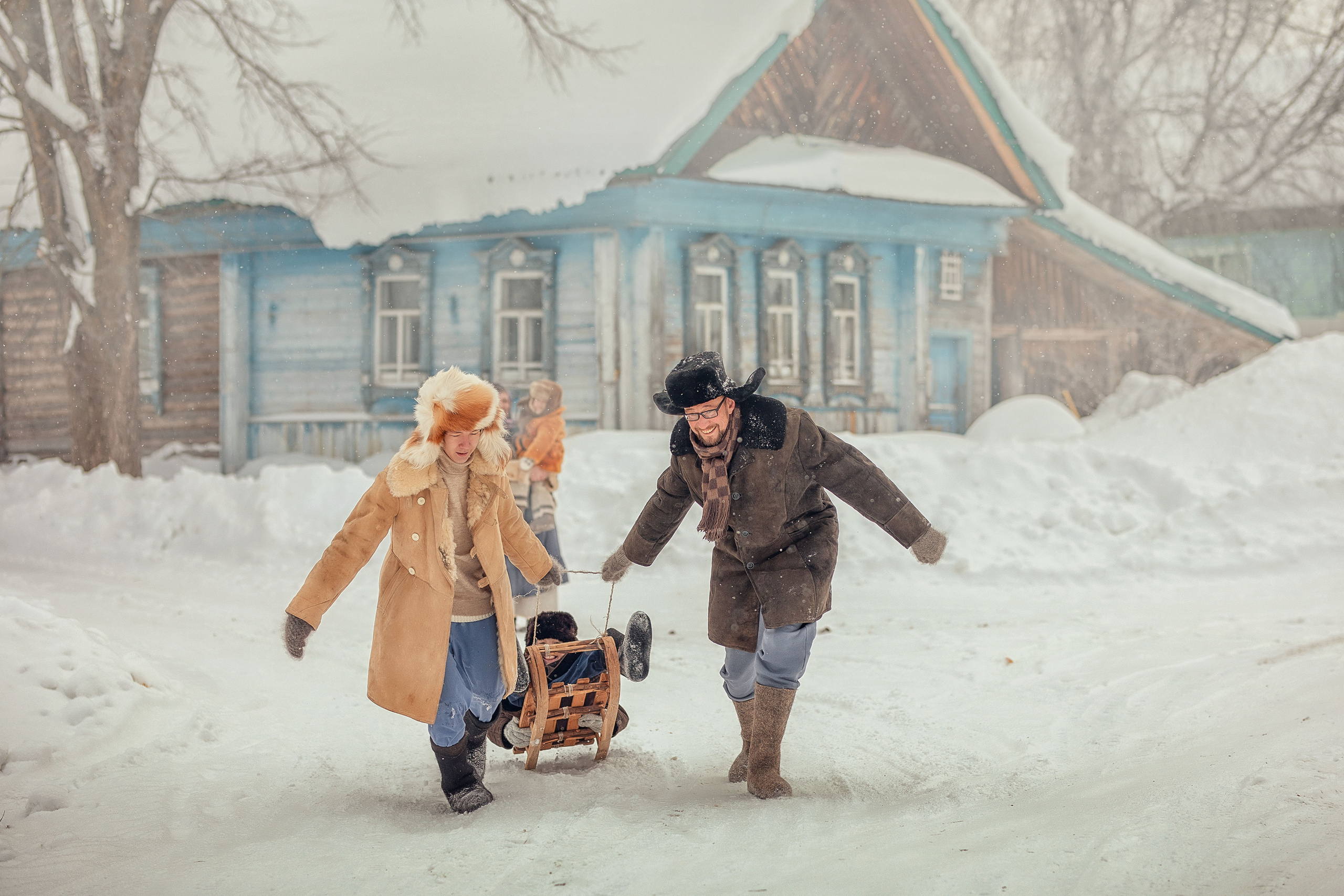 ДЕРЕВЕНСКАЯ ЗИМА. Елена Чернигина семейный и детский фотограф в Нижнем Новгороде и Бор