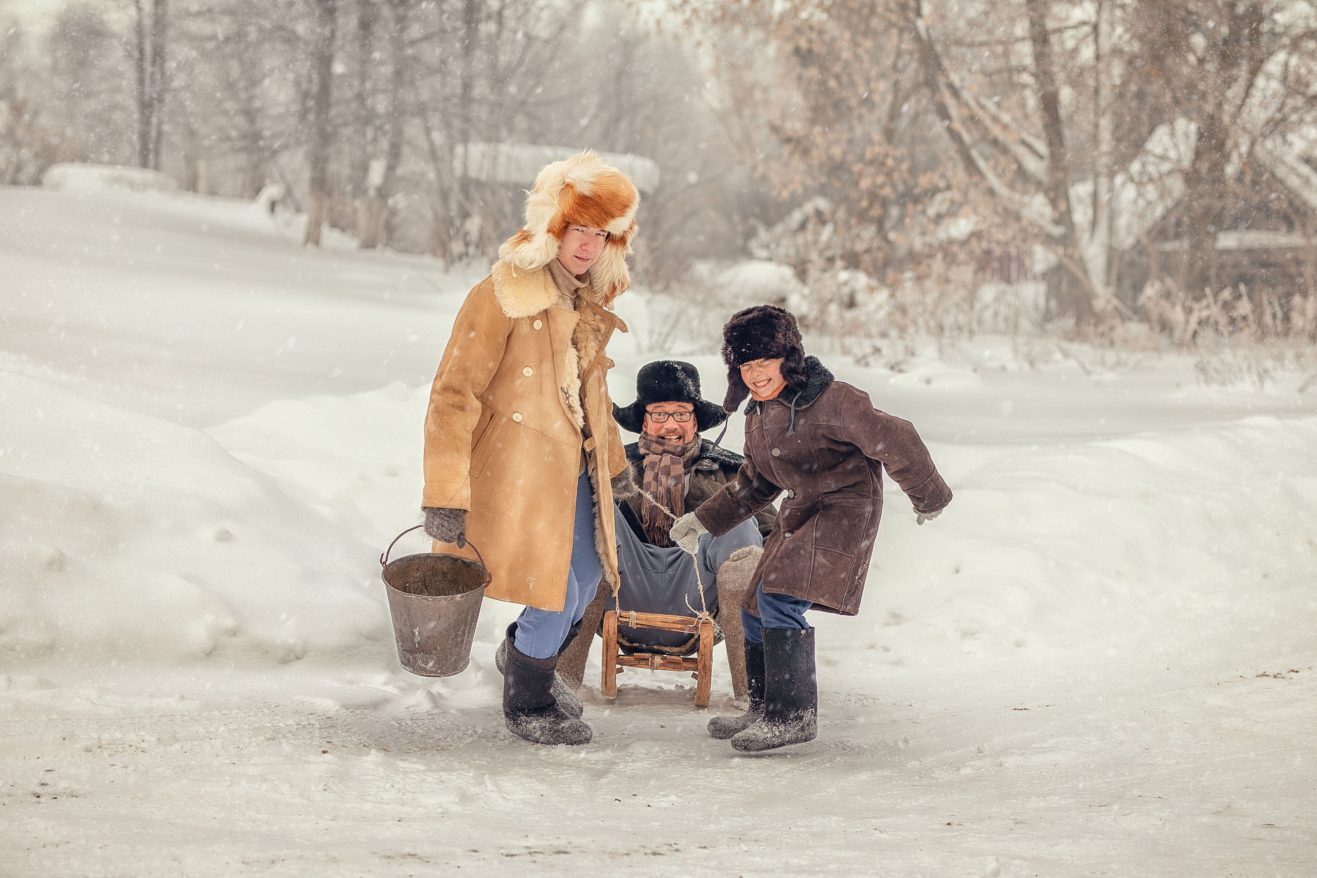 ДЕРЕВЕНСКАЯ ЗИМА. Елена Чернигина семейный и детский фотограф в Нижнем Новгороде и Бор