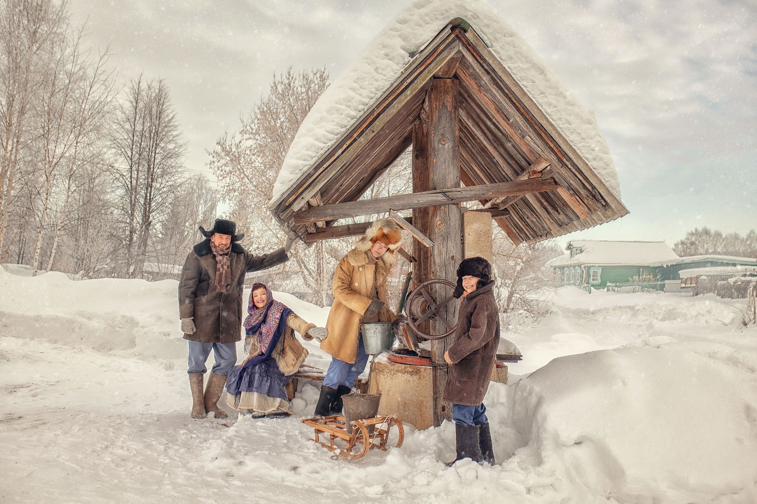 ДЕРЕВЕНСКАЯ ЗИМА. Елена Чернигина семейный и детский фотограф в Нижнем Новгороде и Бор