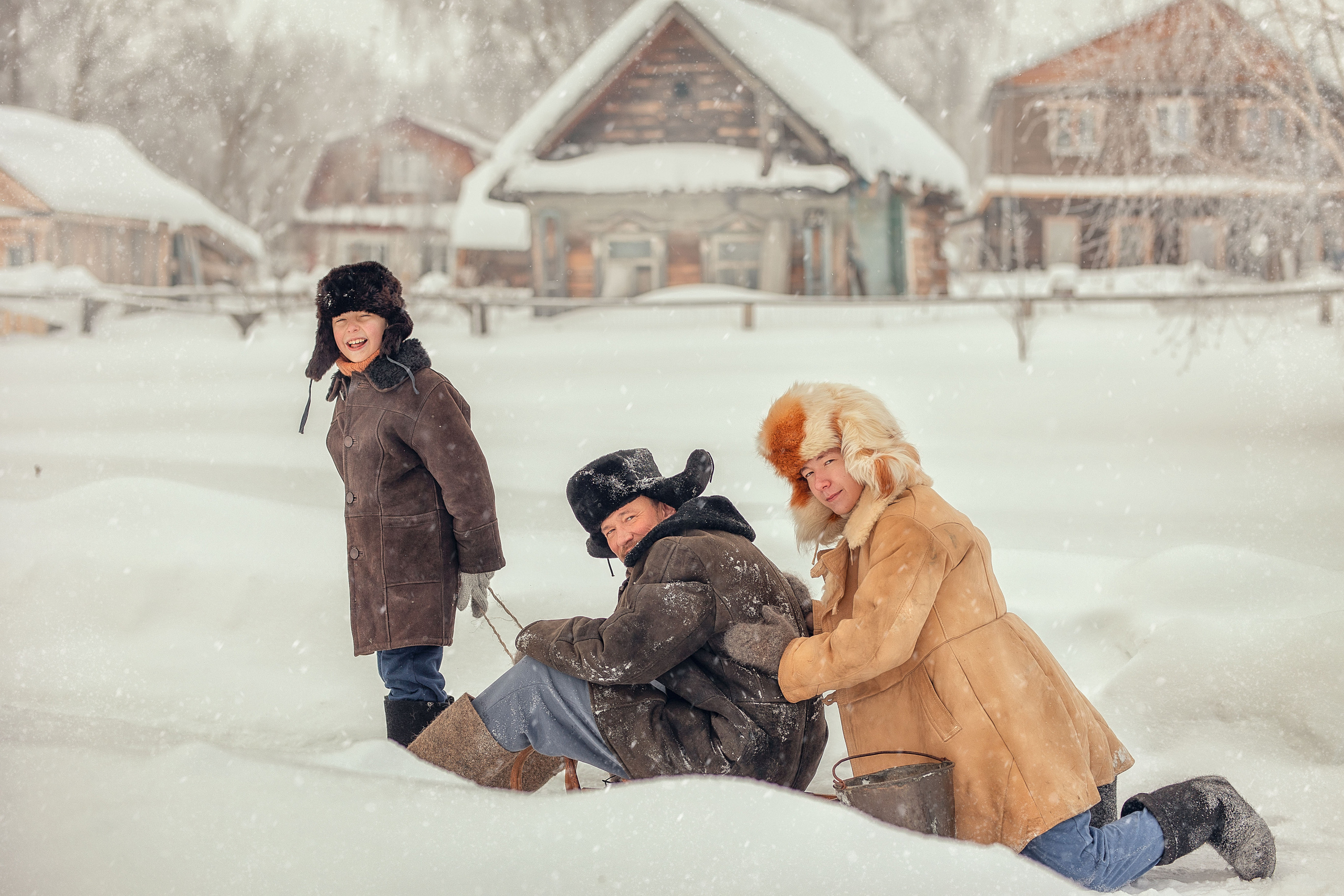 ДЕРЕВЕНСКАЯ ЗИМА. Елена Чернигина семейный и детский фотограф в Нижнем Новгороде и Бор