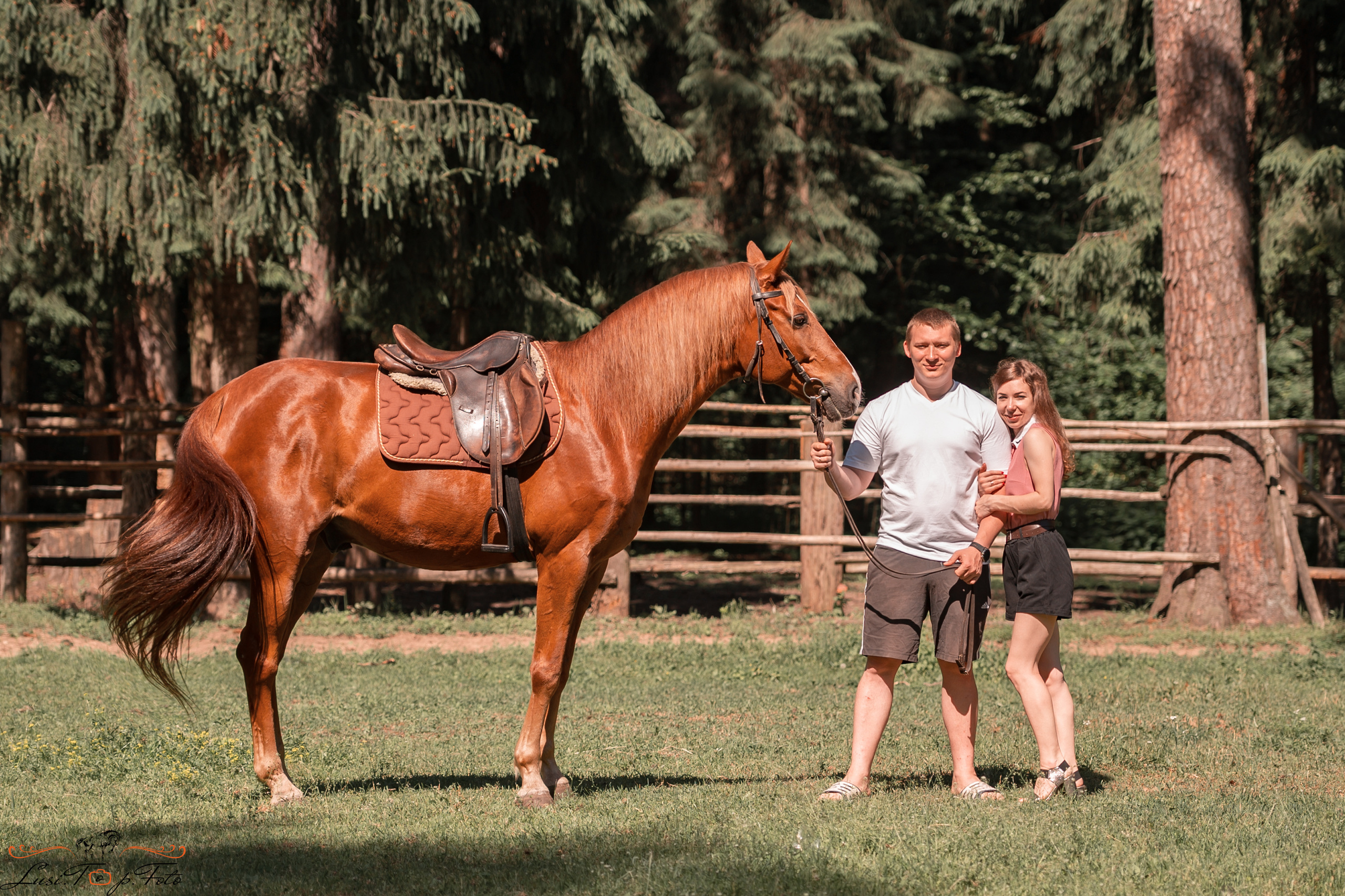 Семейная фотосессия с лошадью. Конный и фотограф с животными в Твери Топталова Люся