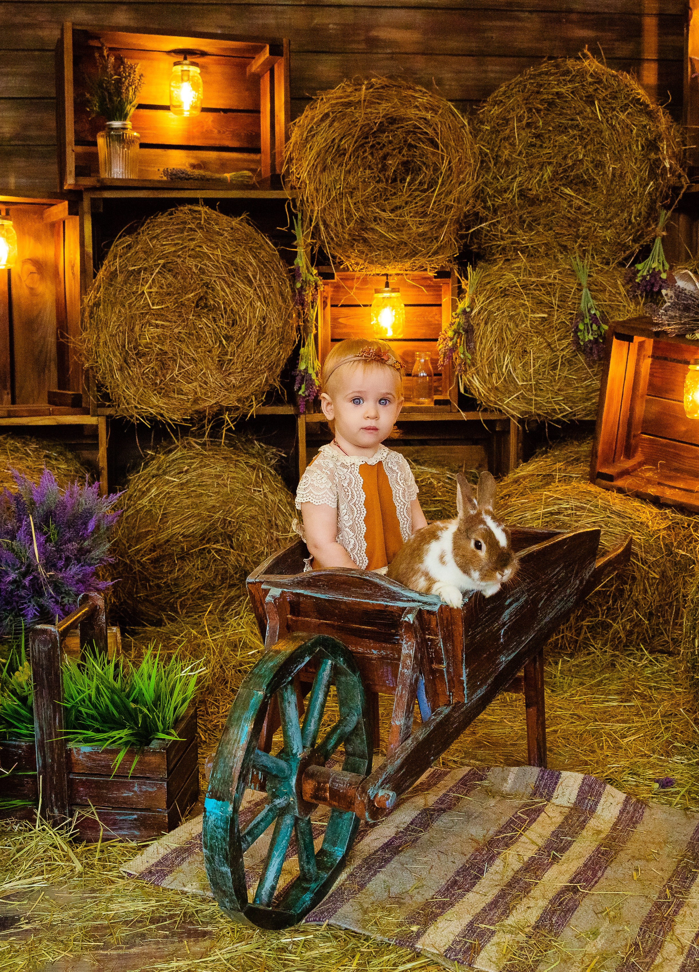 Фотосессия с животными для малышей