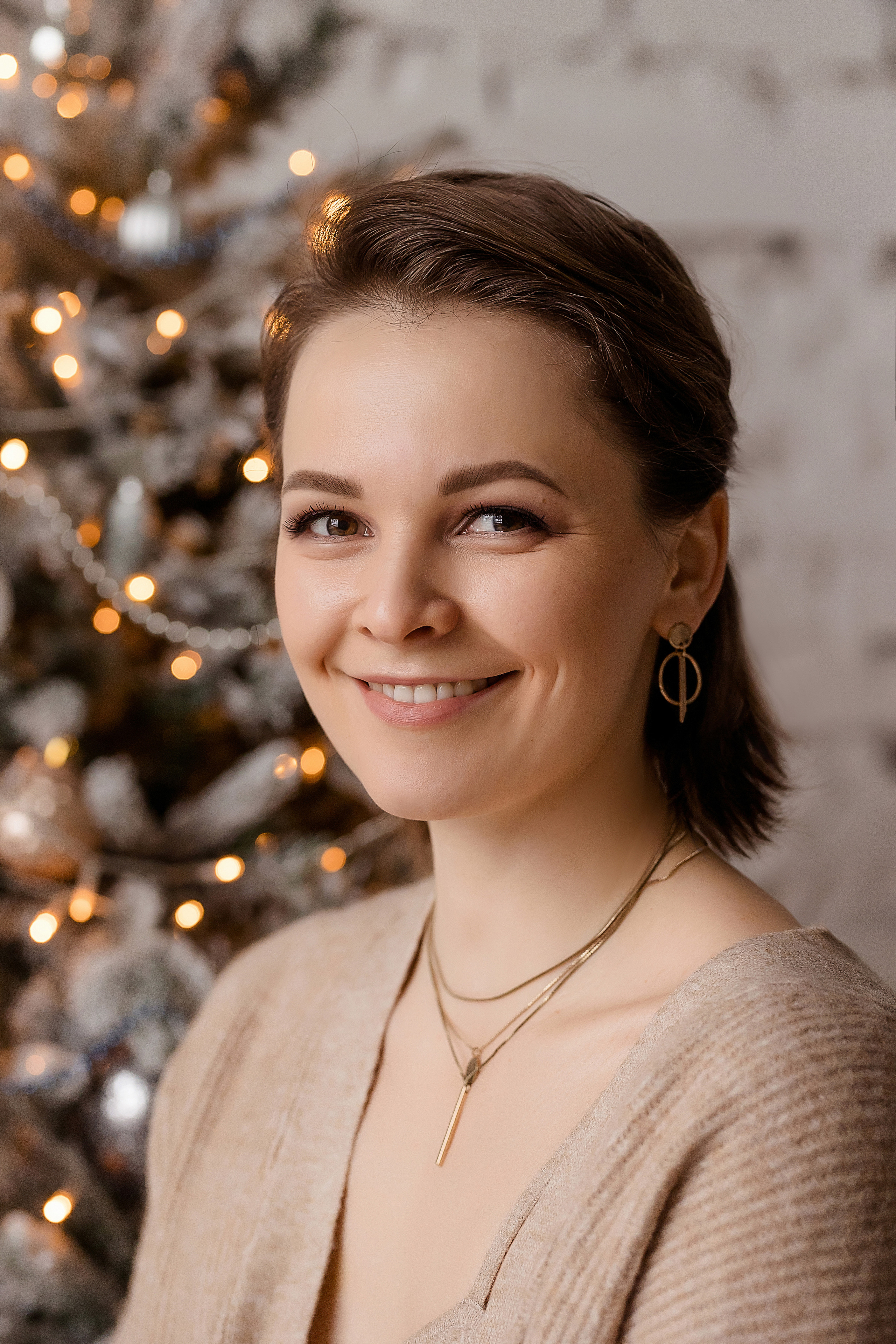 Новогодняя фотосессия в светлой фотостудии. Натали, Юрий, Мишенька. Семейный и детский фотограф в Москве Вера Ускова