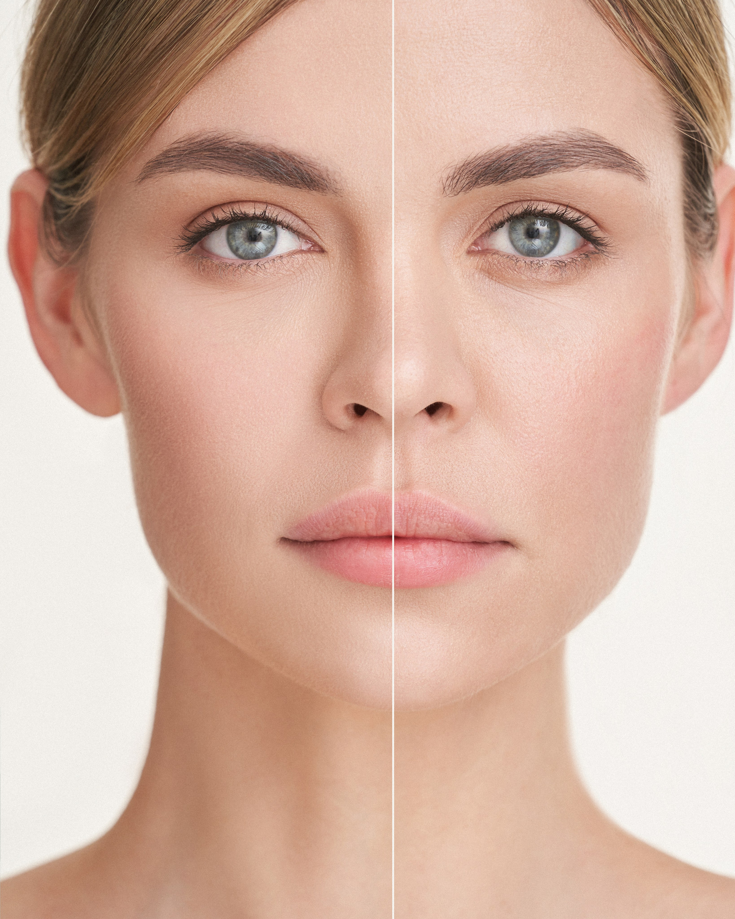 Пример применения антивозрастной косметики до/после