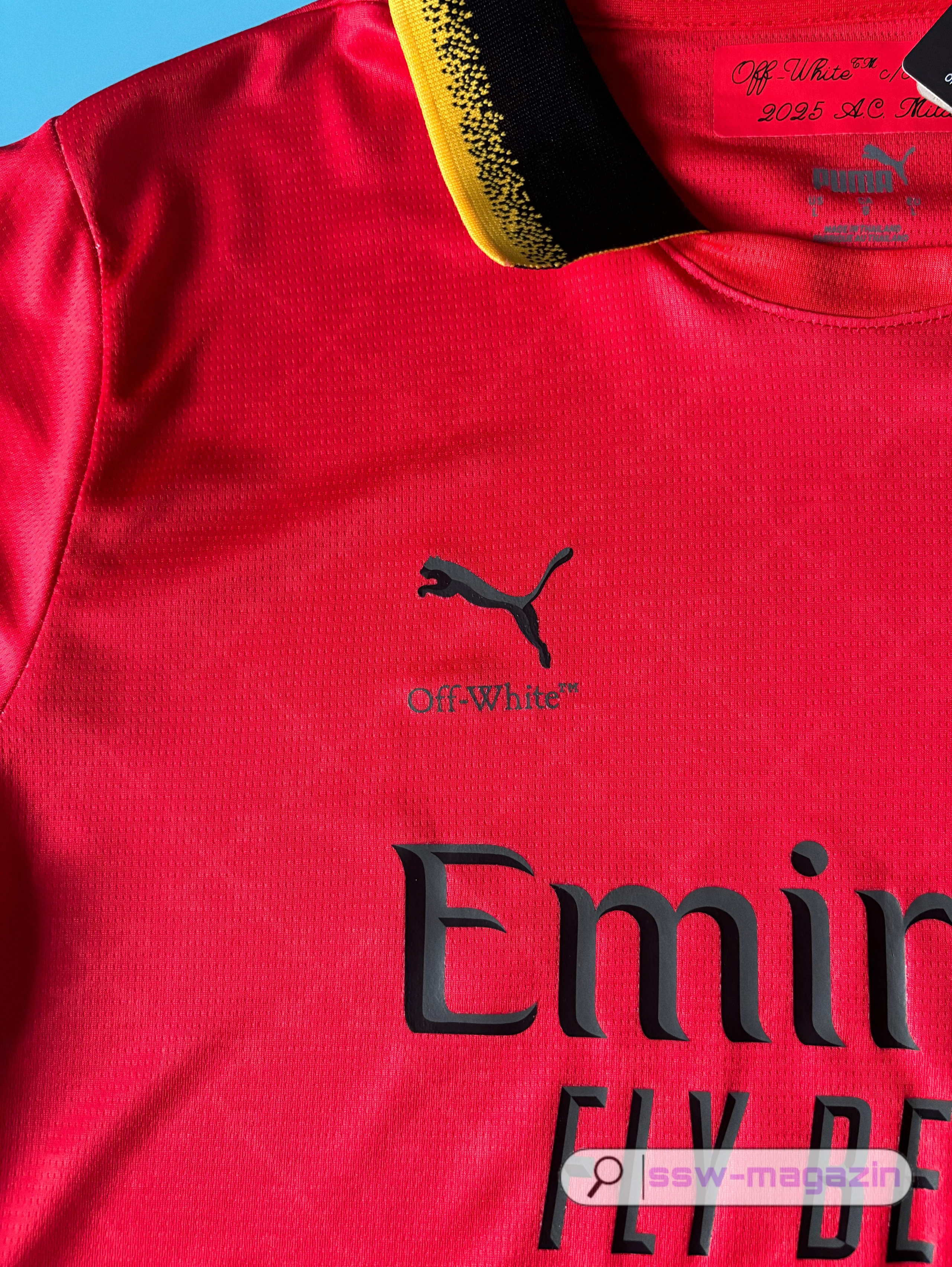 Футболка AC Milan Off White красная купить. Футбольный магазин — ssw_magazin