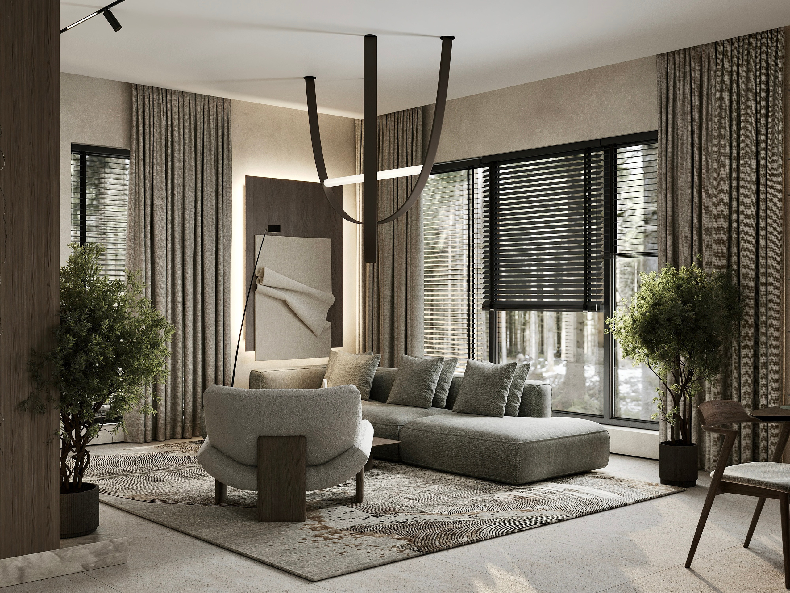 Гостевой дом. 3D Визуализация интерьера