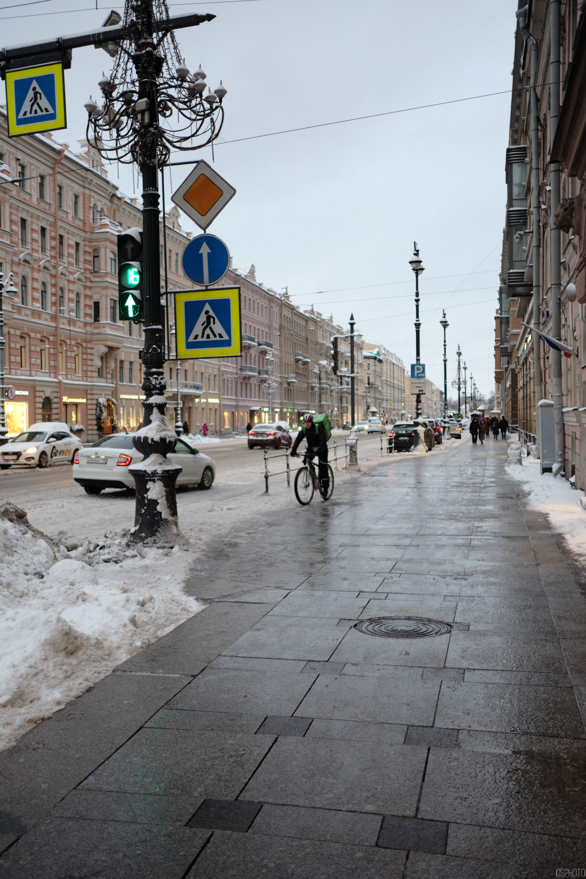Снег и туман в Санкт-Петербурге. Фотографъ Сергѣевъ. Поймать мгновеніе