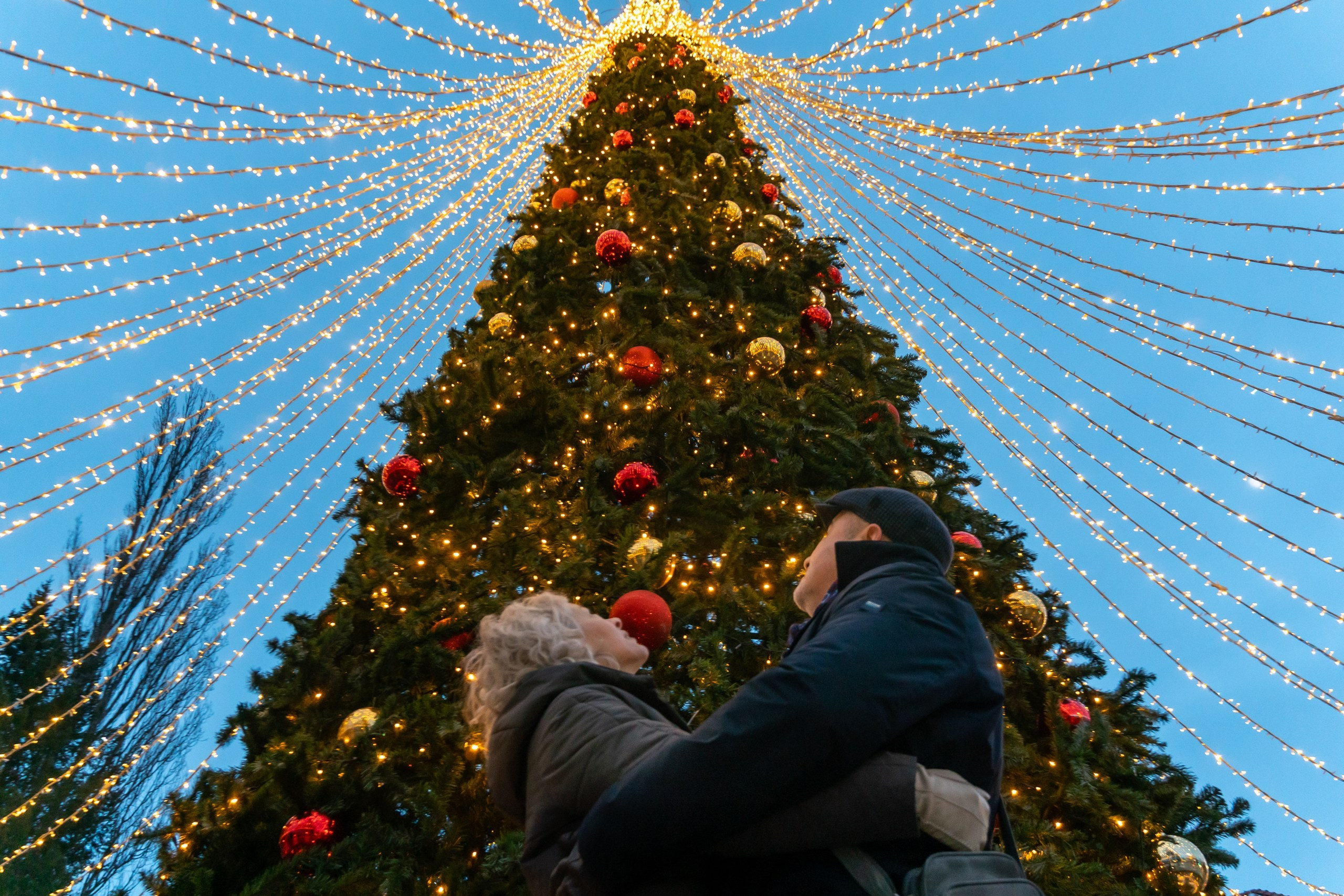 Двое в Новогоднем Зеленоградске. Фотограф Татьяна Рутковская Калининград