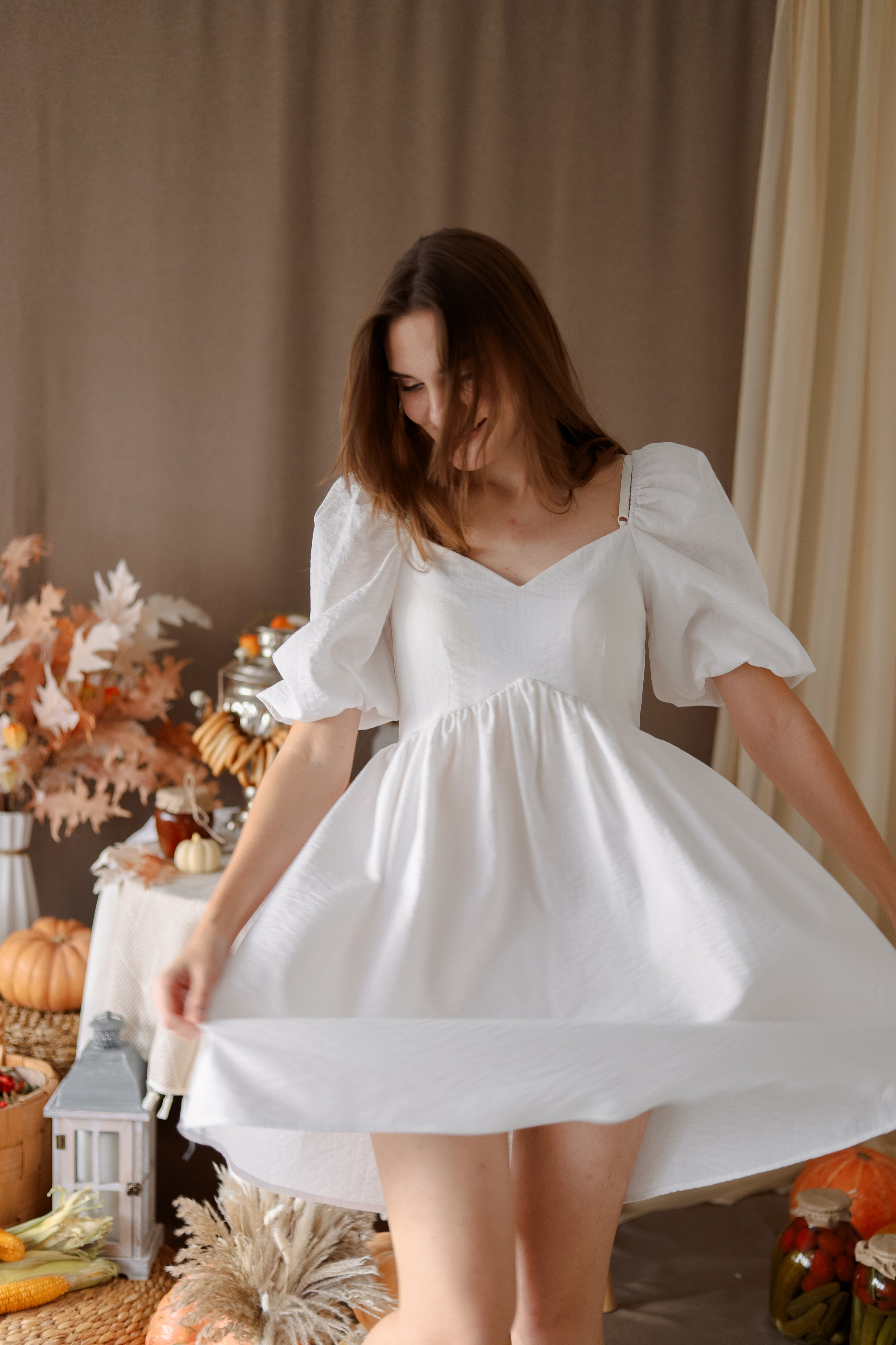 Фотодень в зале «Caramel» в осенних декорациях. Фотостудия LIGHT в Люберцах