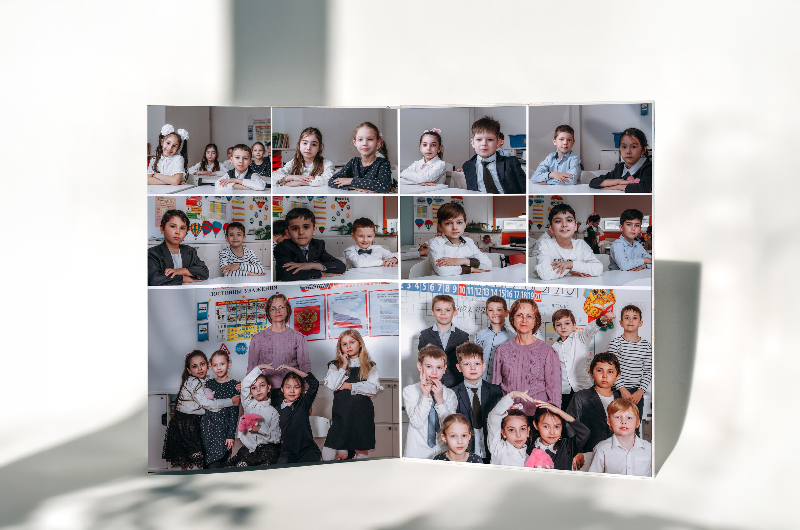 Выпускной альбом 1 класса — фотосессия в школе, деликатная ретушь и дизайн в Москве. MILATE — выпускные альбомы, фотосессии и видео в Москве