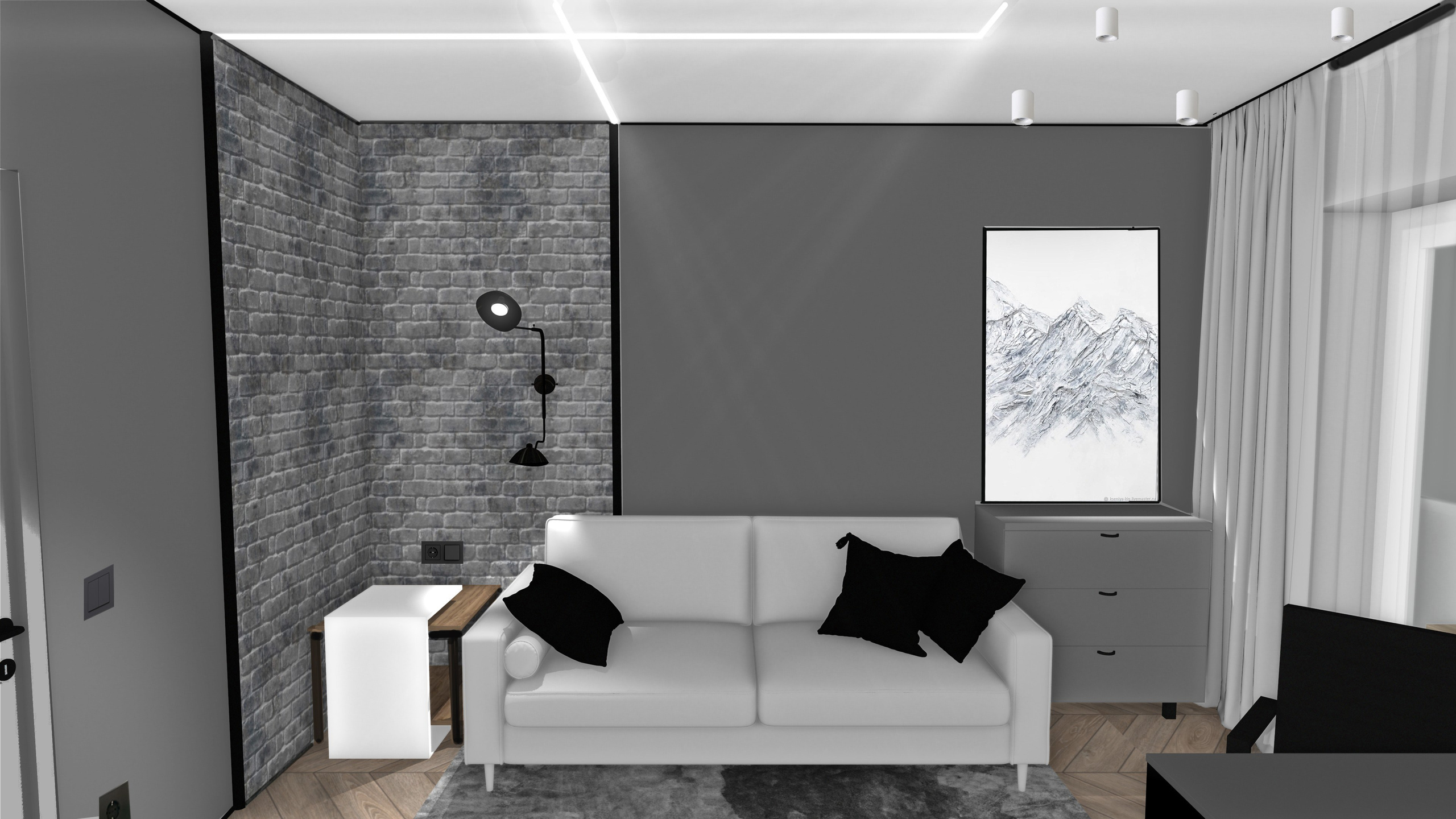 Проспект Славы Коллажи квартиры 35 м². Наталья Наследова
