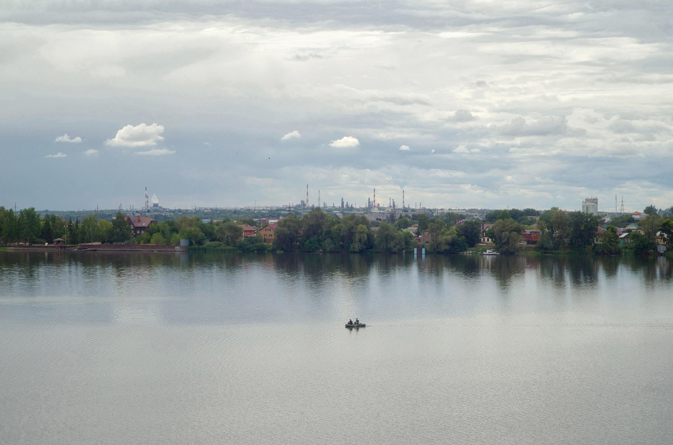 Река Сызранка при впадении в Волгу, Сызрань