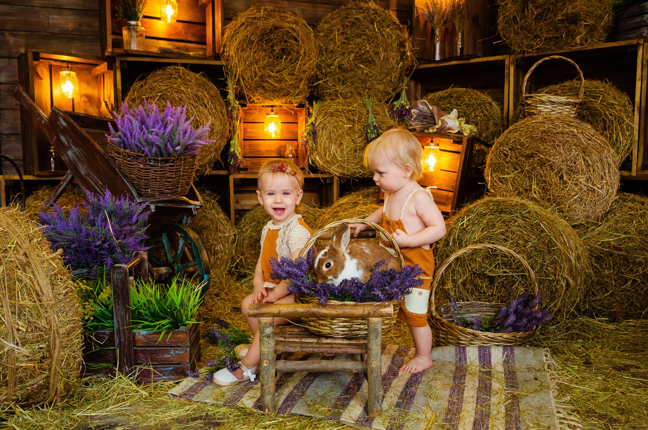 Фотосессия с животными для малышей