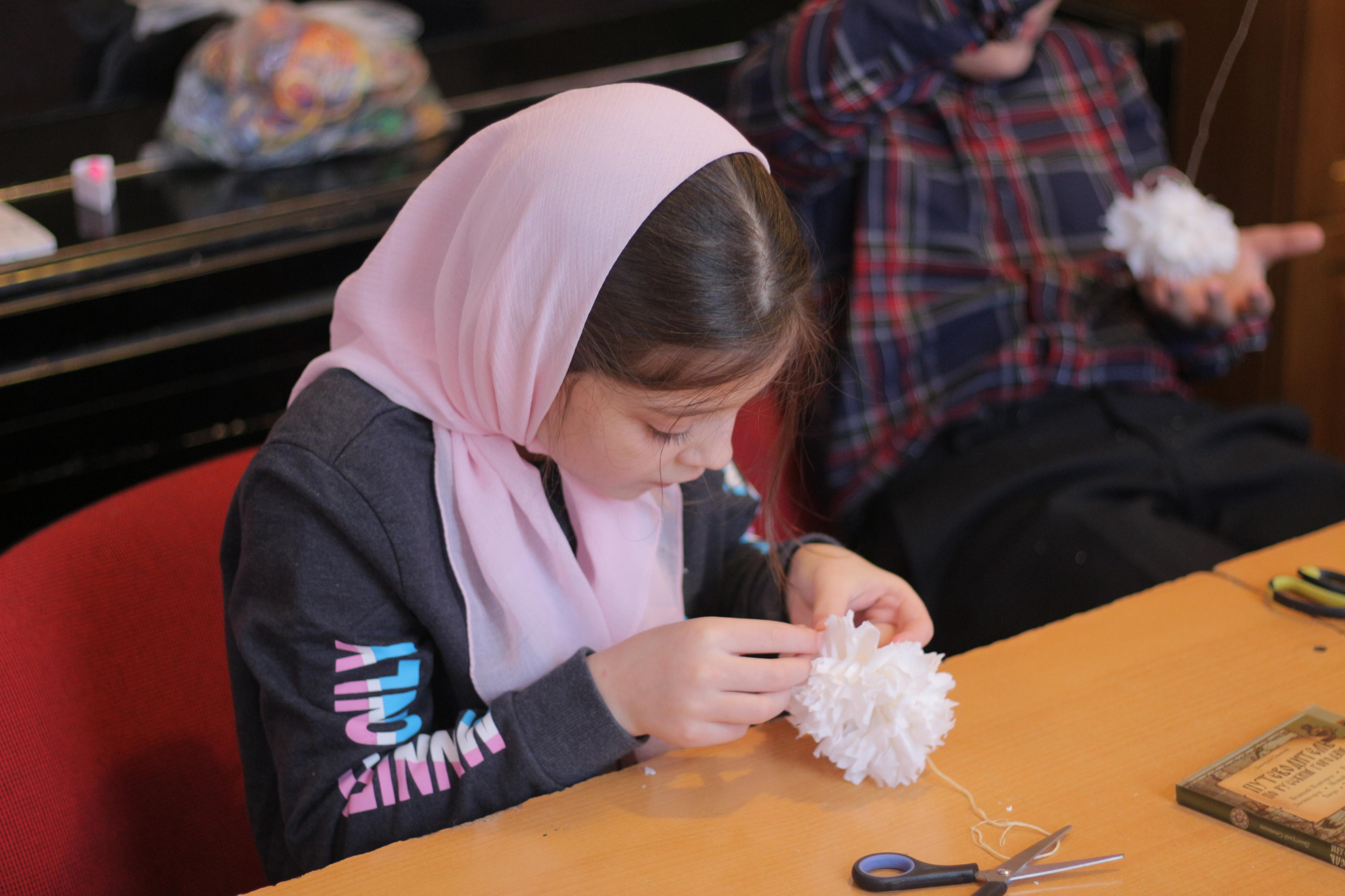 Мастер класс «Белый цветок». Вознесенский храм села Барановское