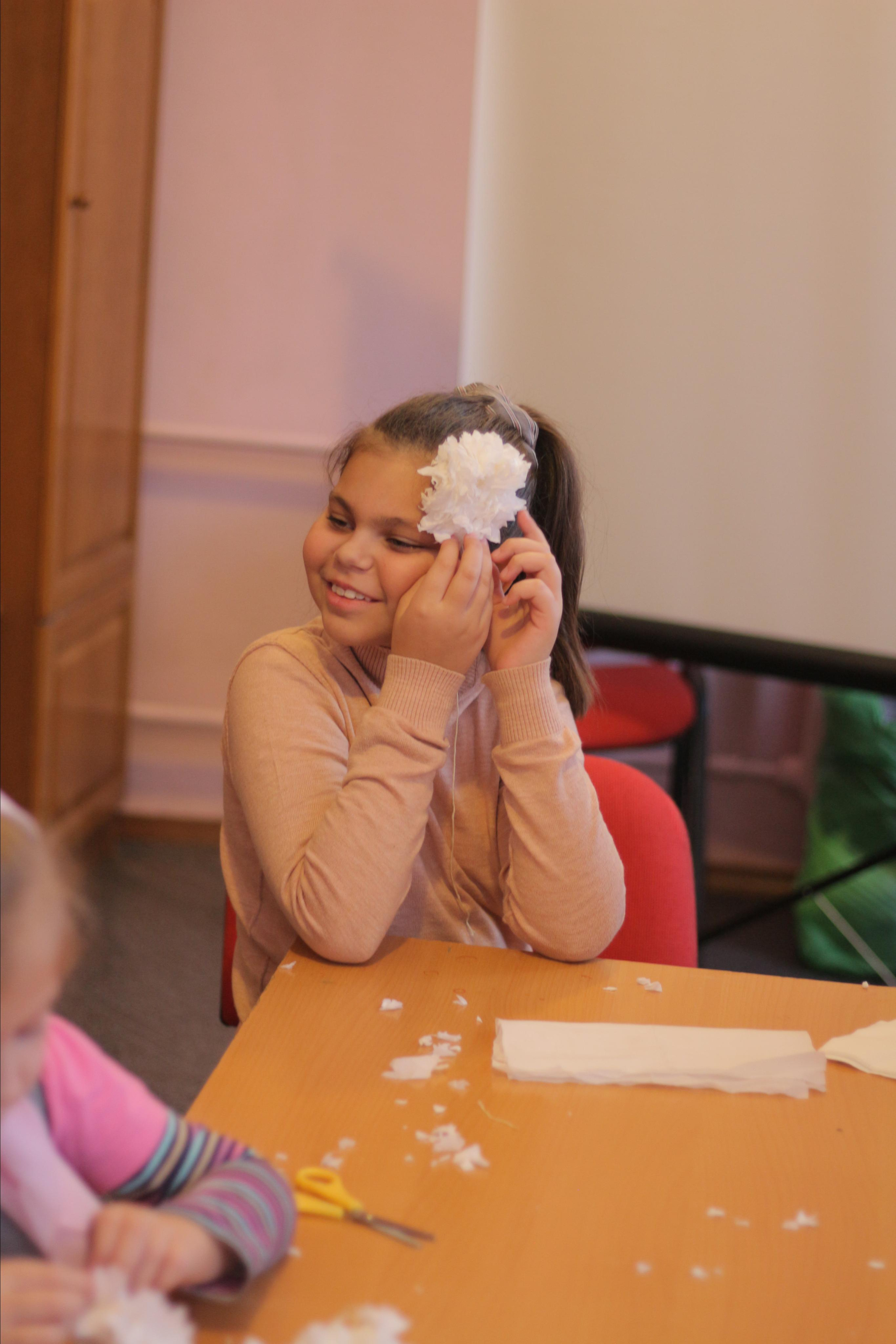 Мастер класс «Белый цветок». Вознесенский храм села Барановское