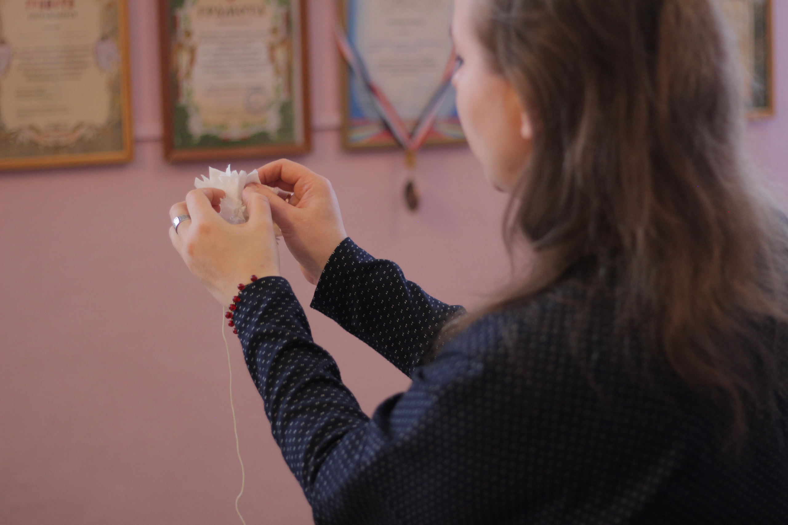 Мастер класс «Белый цветок». Вознесенский храм села Барановское