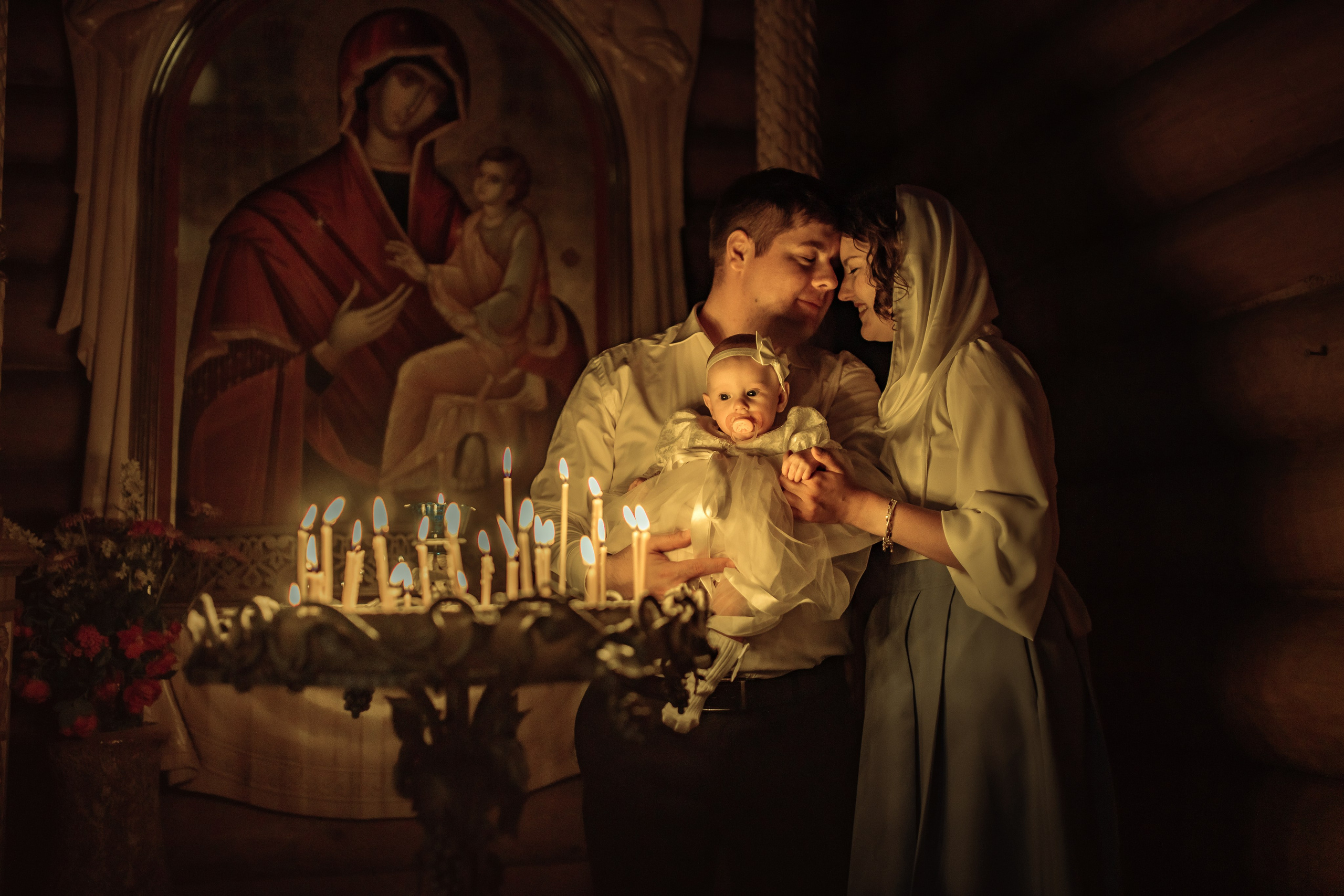 Таинство крещения Ассоль, храм Святой Троицы