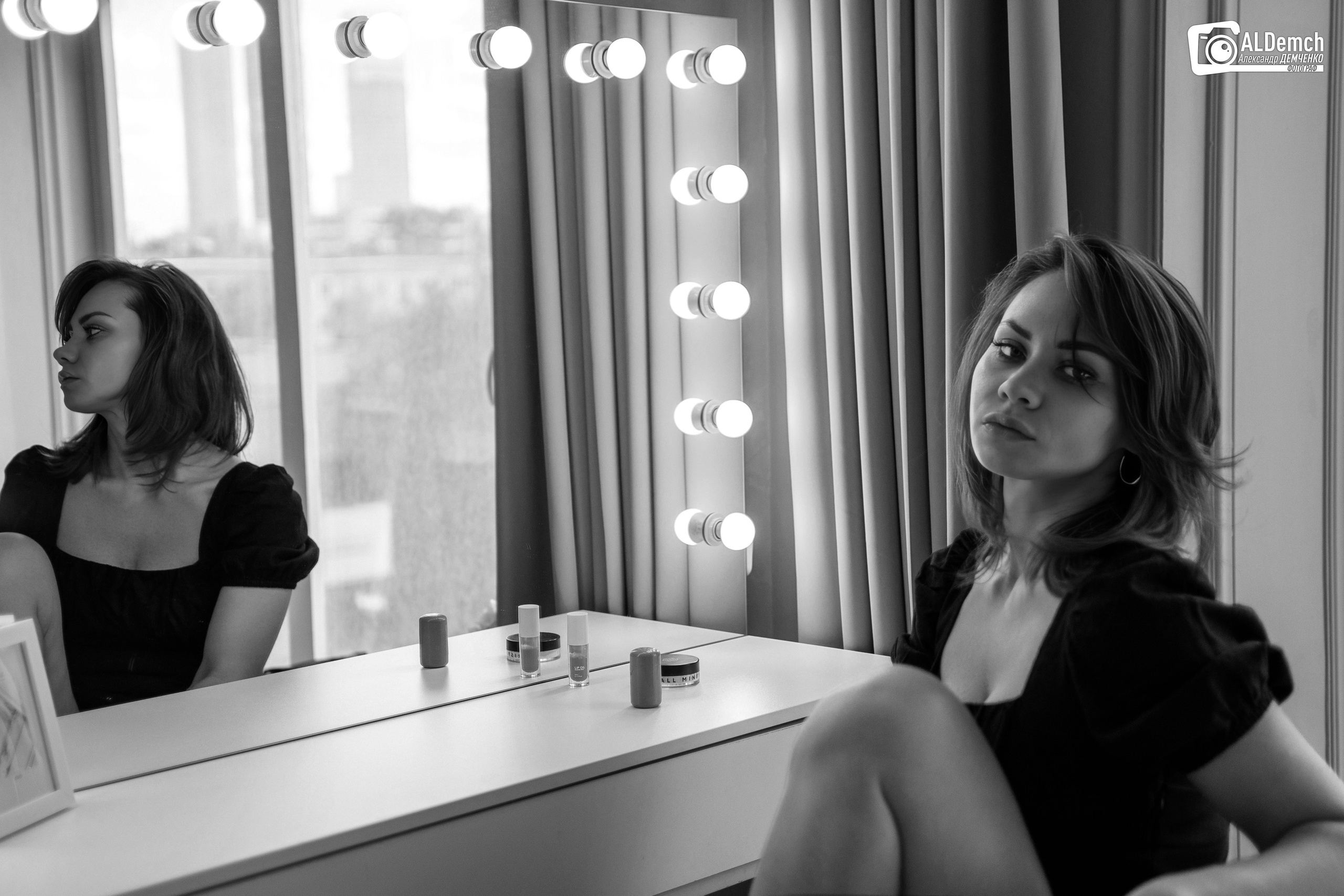 Черно-белая фотосессия в студии в Москве и Дмитрове