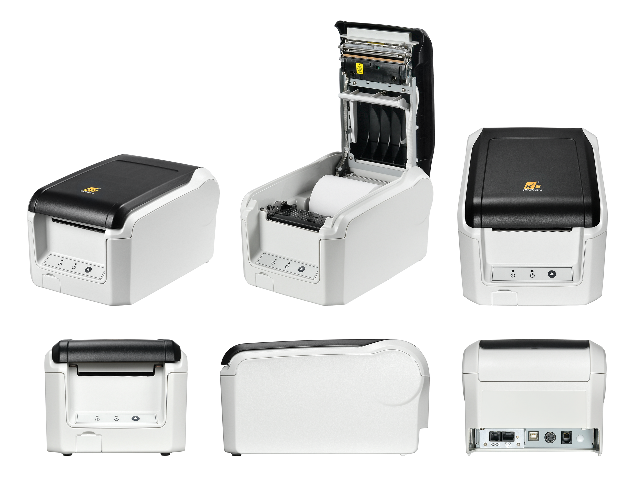 касса с чековой лентой в разных ракурсах