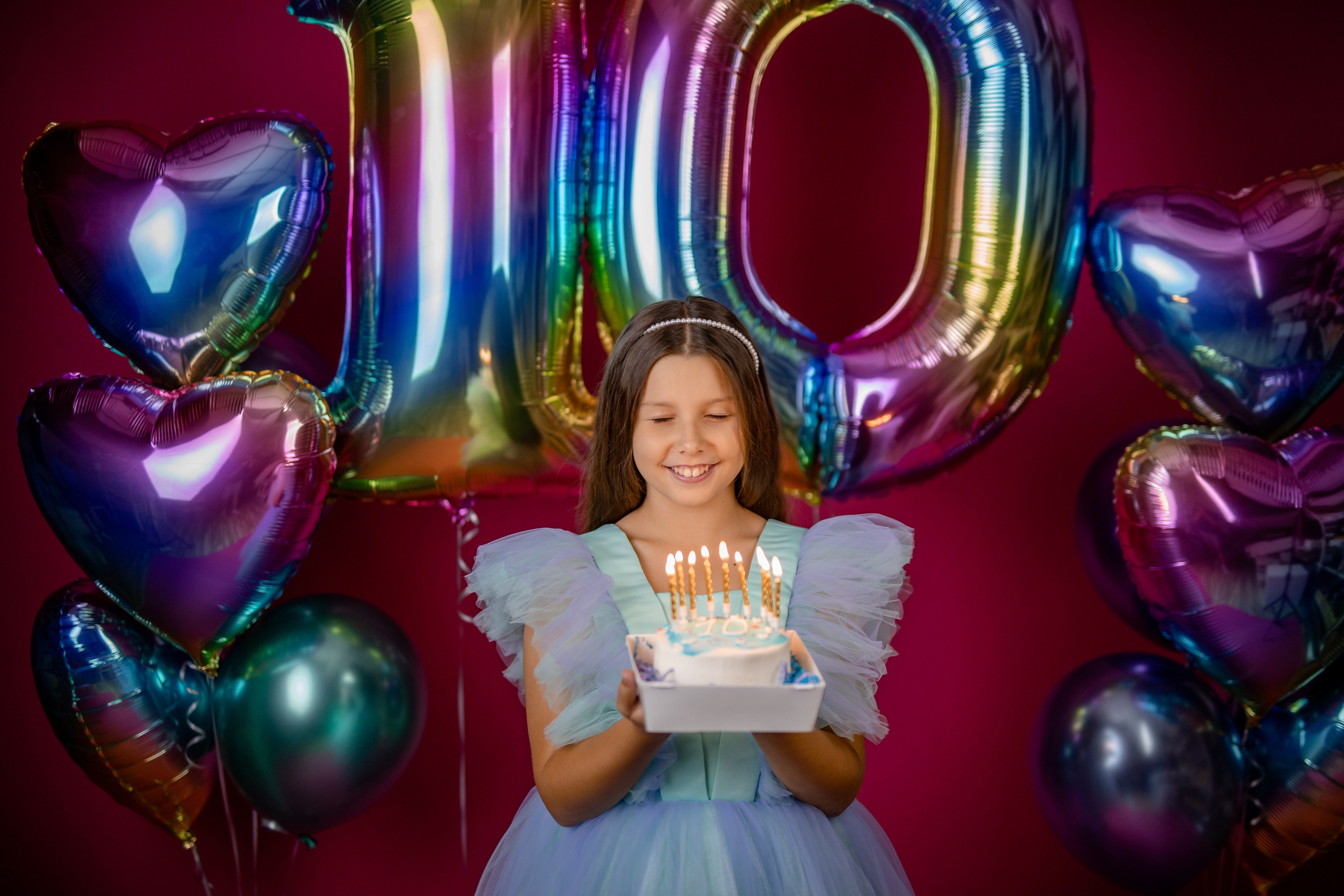 Стилизованная фотосессия в студии на день рождения ребёнка