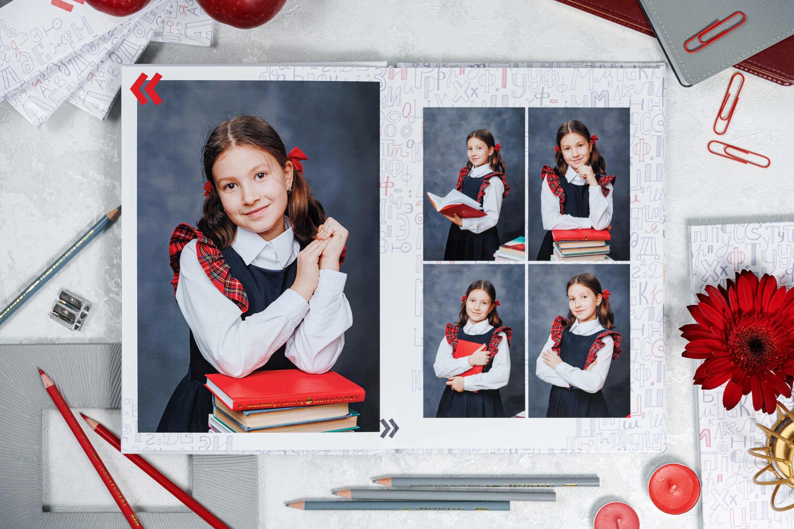 Выпускные альбомы 4 класс. Семейный и детский фотограф Комина Елена, Власиха, Одинцово