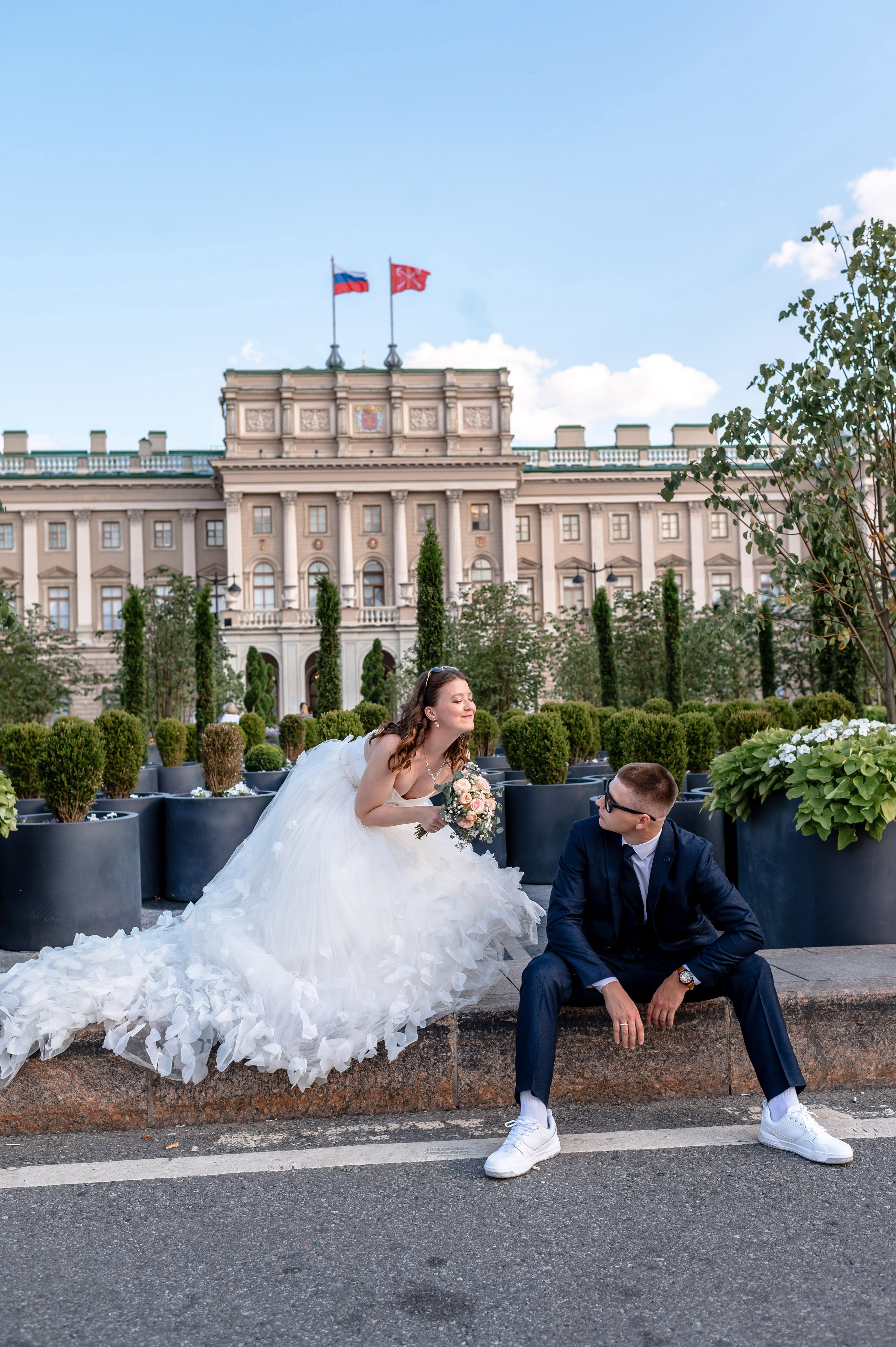 Зажигательная и динамичная свадебная фотосессия Анастасии и Максима. Портретный, семейный и свадебный фотограф в Санкт-Петербурге и в Пушкине Ширяев Денис