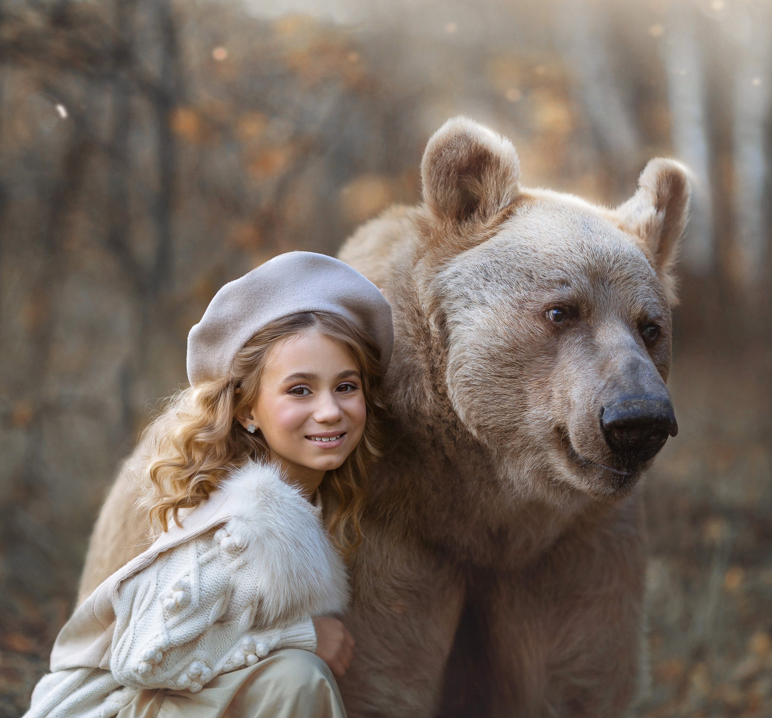 Фотосессия с медведем. Фотограф Лия Милк | Москва, Подмосковье