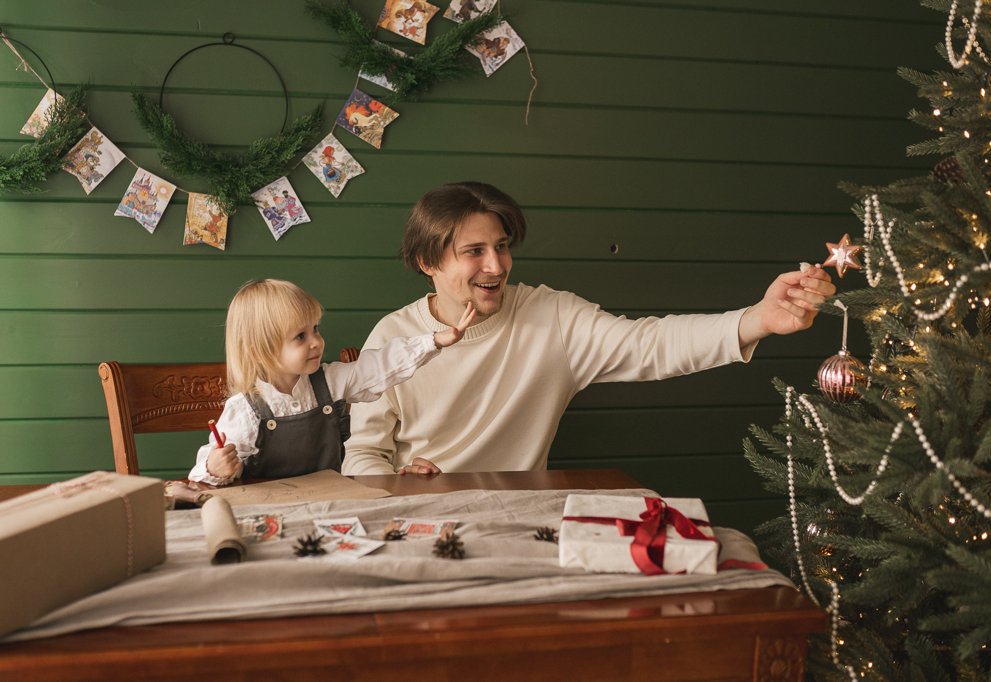 Семейный новый год. Детский семейный фотограф в Москве Евгения