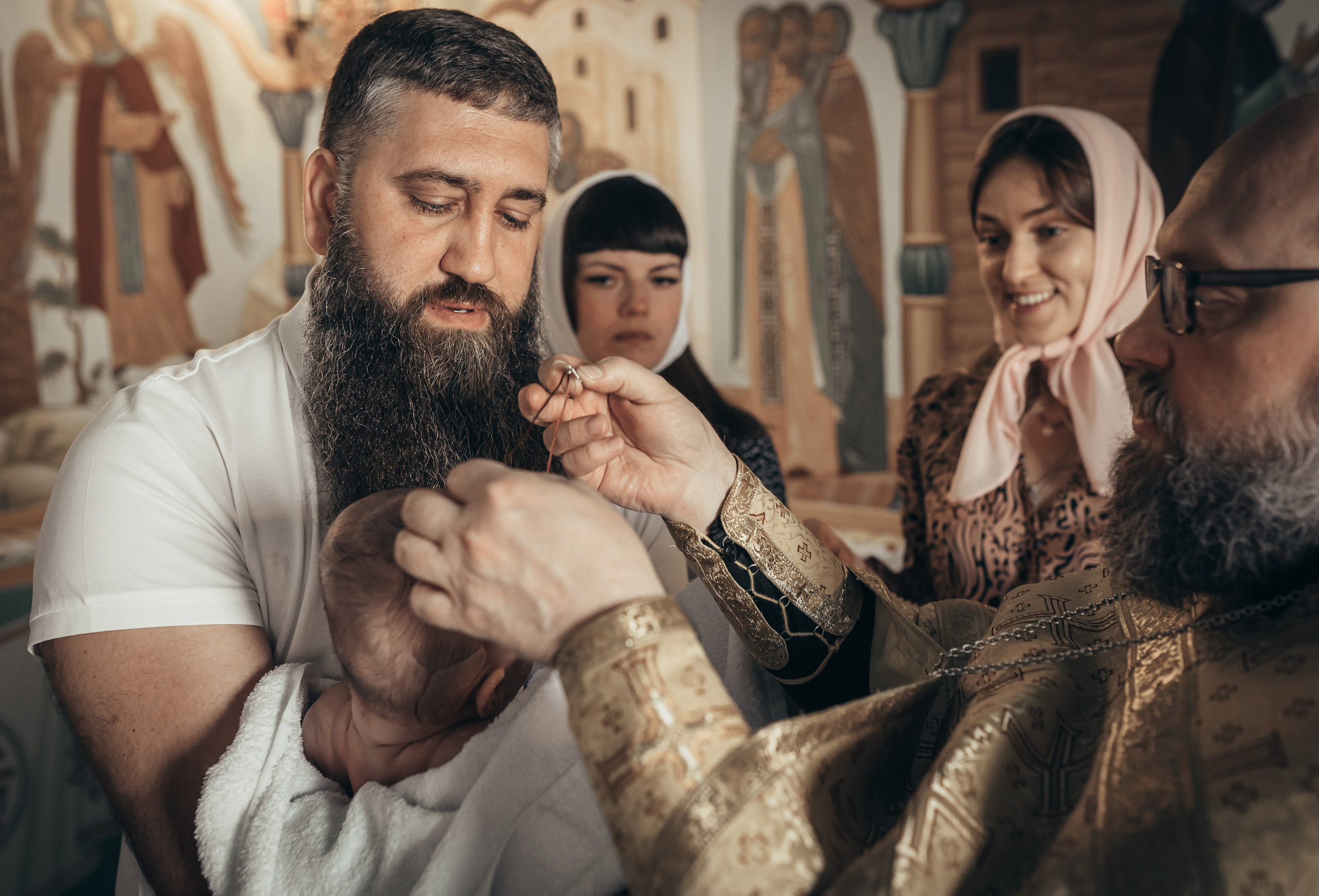 Крестины Виктора. Детский семейный фотограф в Москве Евгения