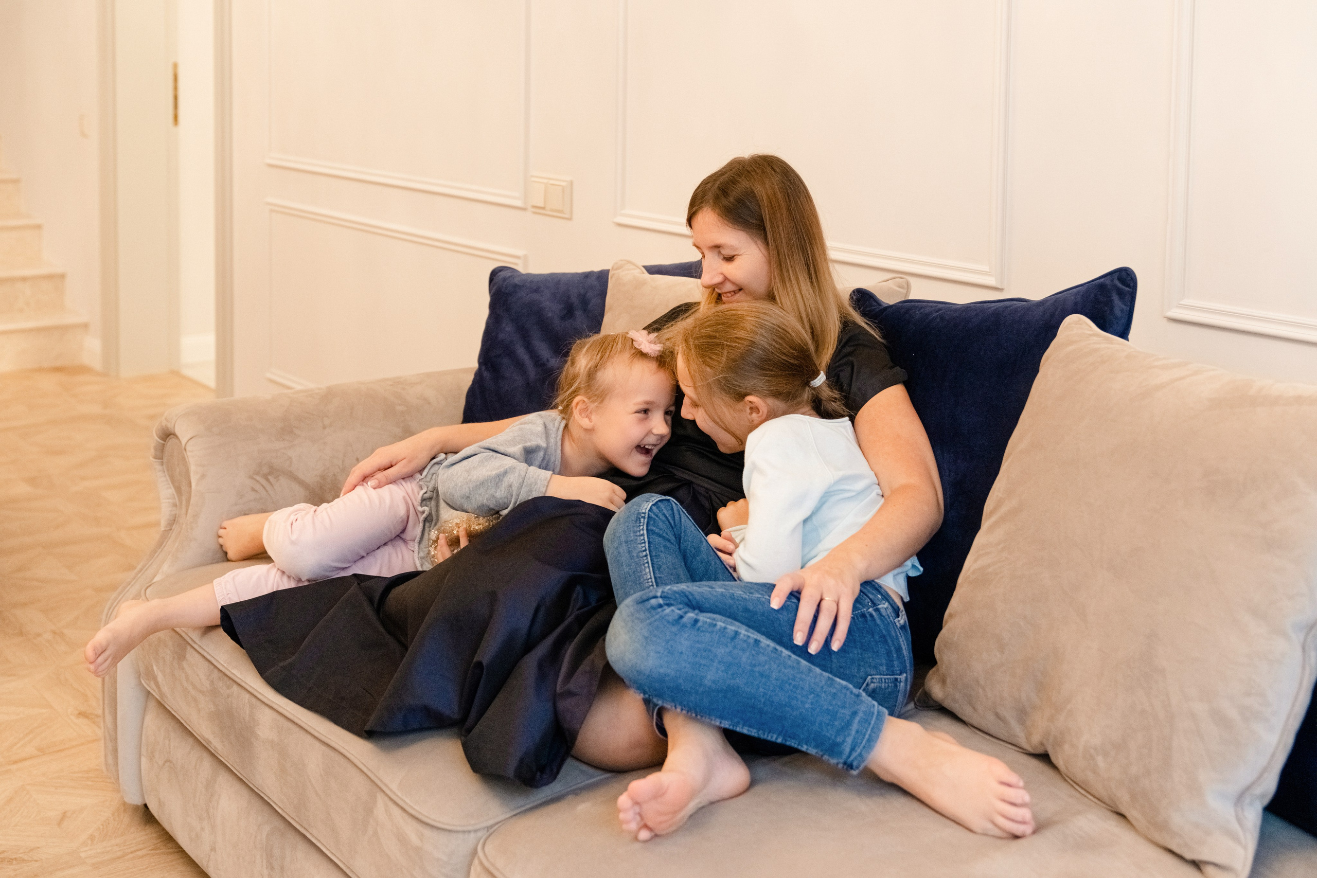 Семейная Фотосессия дома загородом. Свадебный и семейный фотограф в Санкт-Петербурге Олеся Еремеева